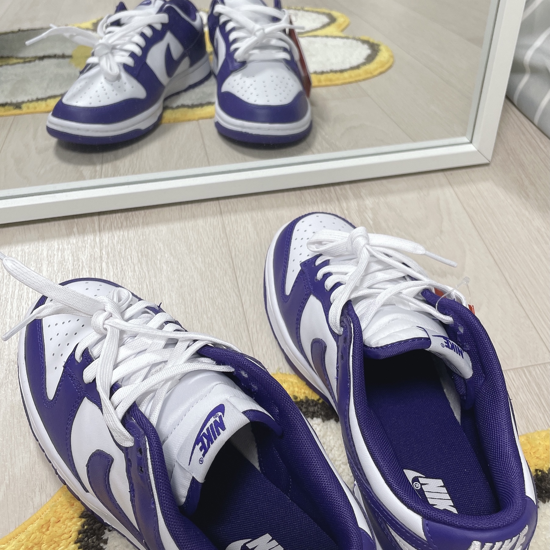 Nike Dunk Low Retro Championship Court Purple 착용 스타일