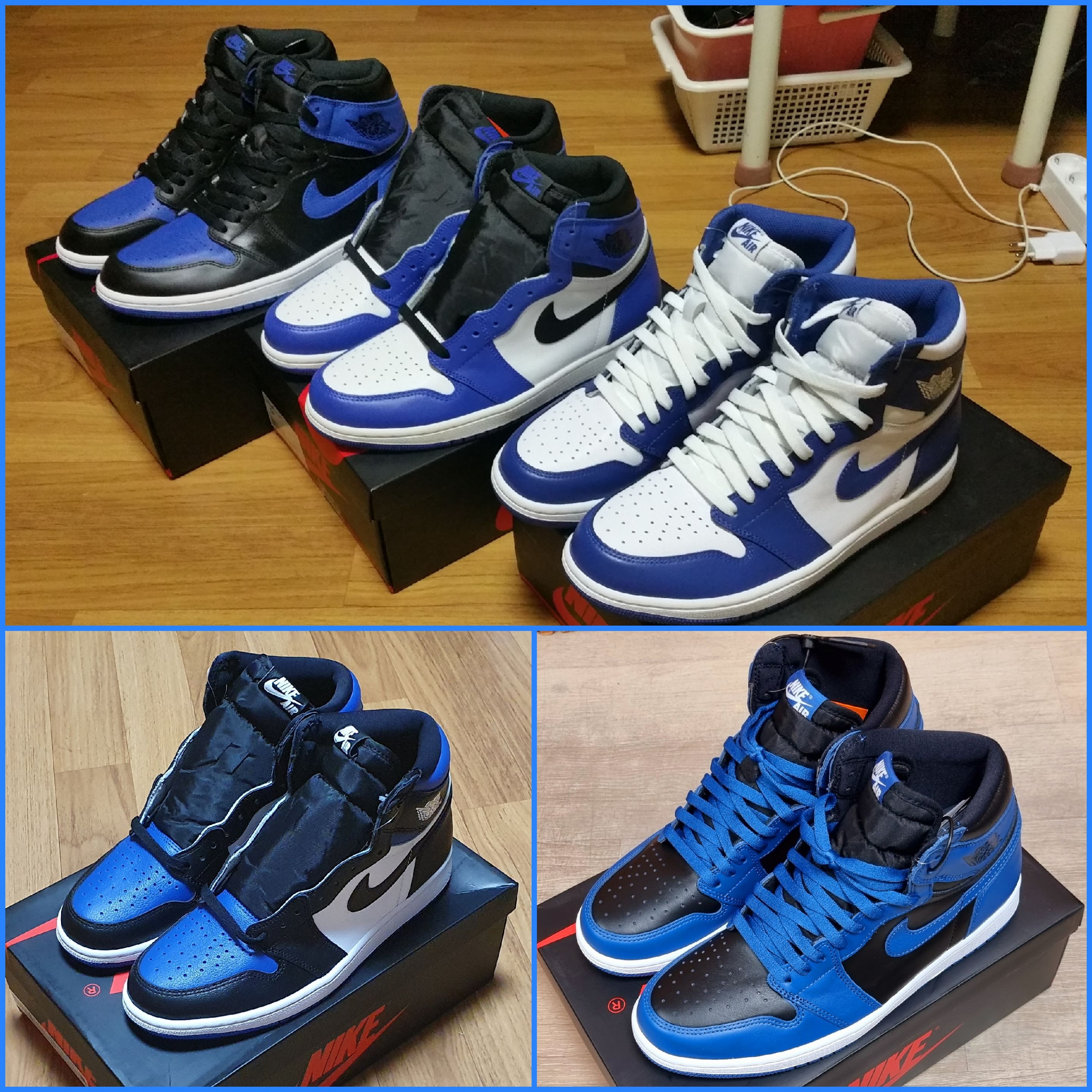 Jordan 1 Retro High OG Dark Marina Blue, Jordan 1 Retro High OG Royal Toe 착용 스타일