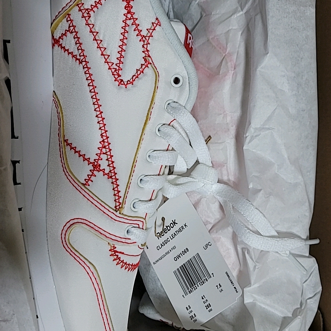 Reebok x Kanghyuk Classic Leather White Primal Red 착용 스타일 - 1