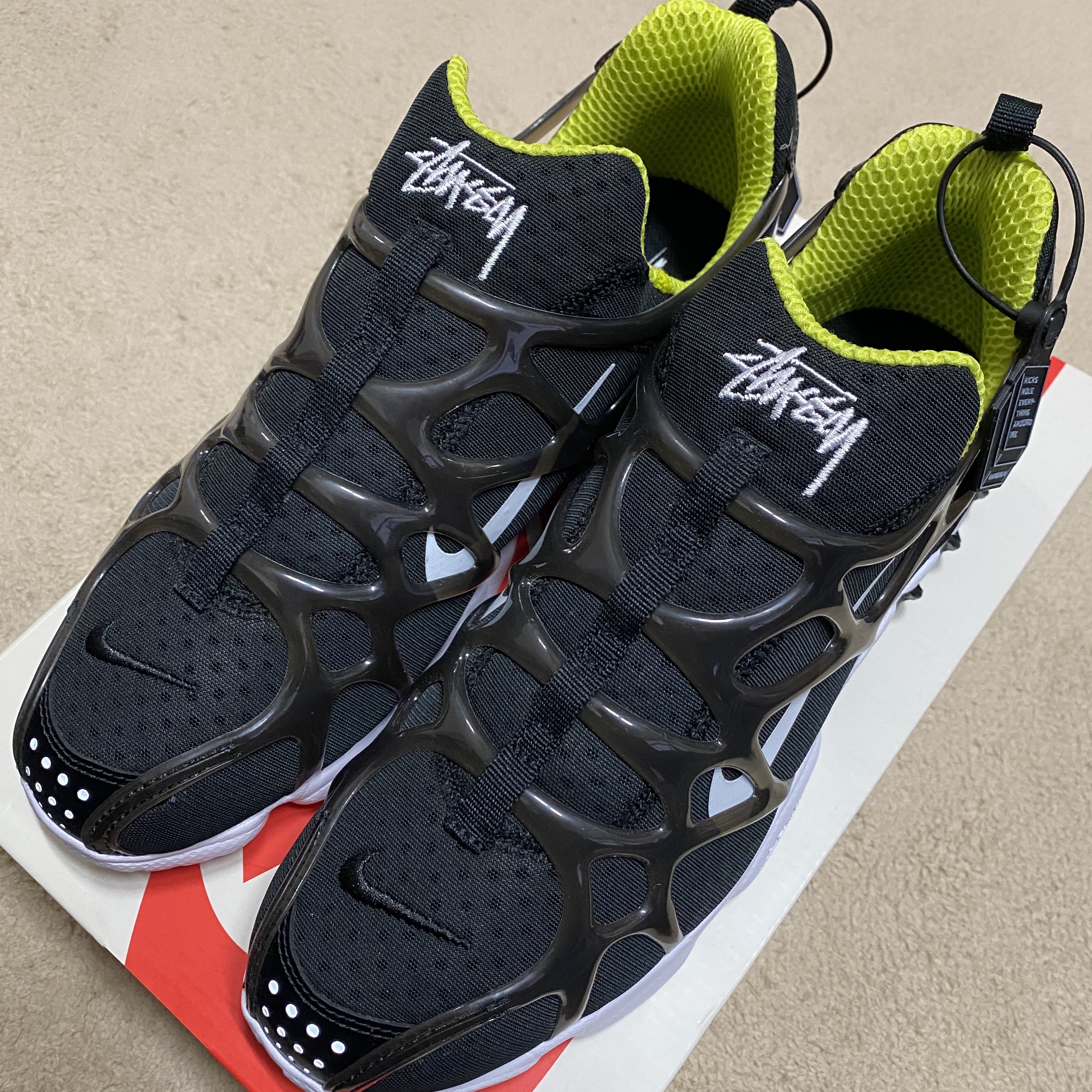 Nike x Stussy Air Zoom Spiridon Kukini Black 착용 스타일
