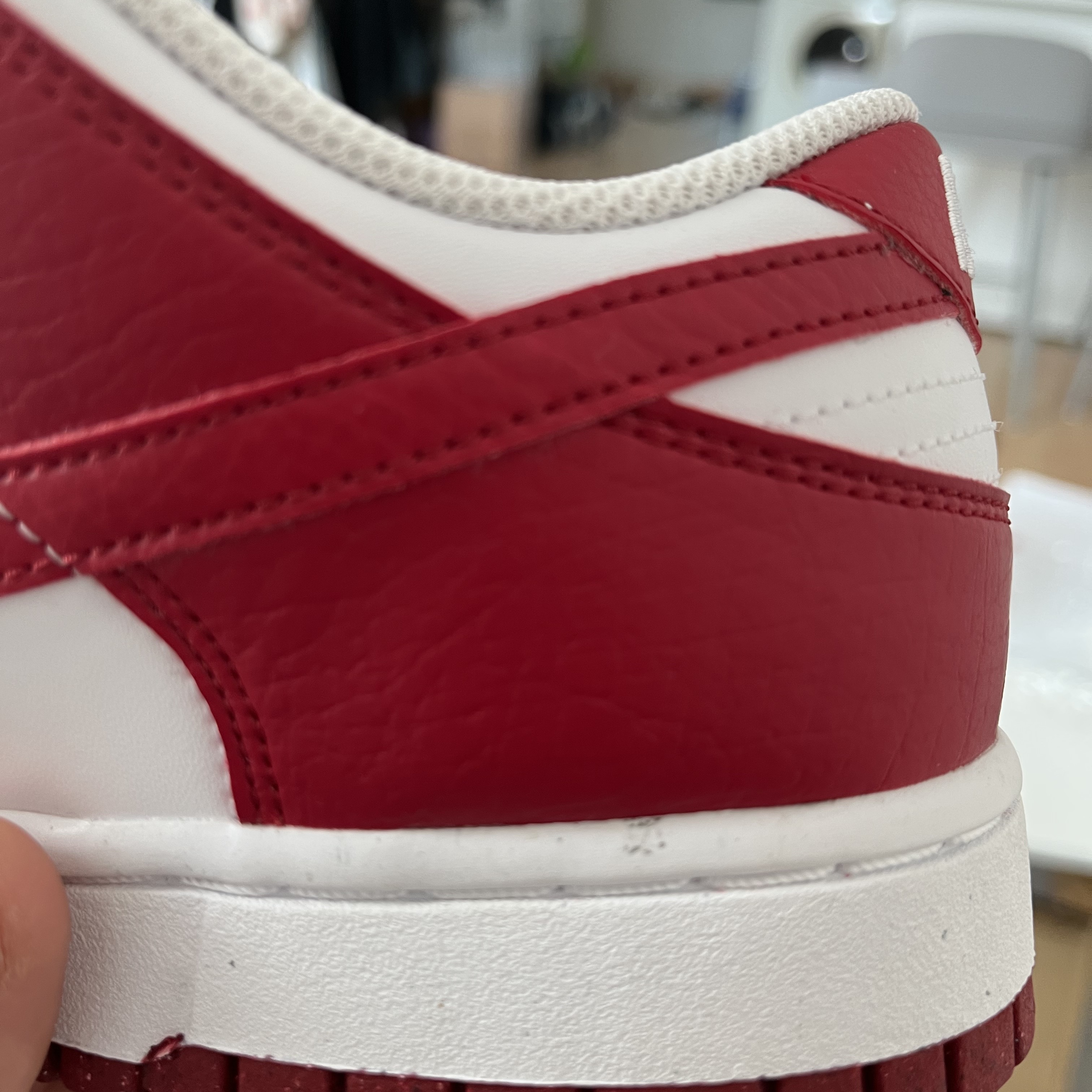(W) Nike Dunk Low Next Nature Gym Red 착용 스타일 - 5