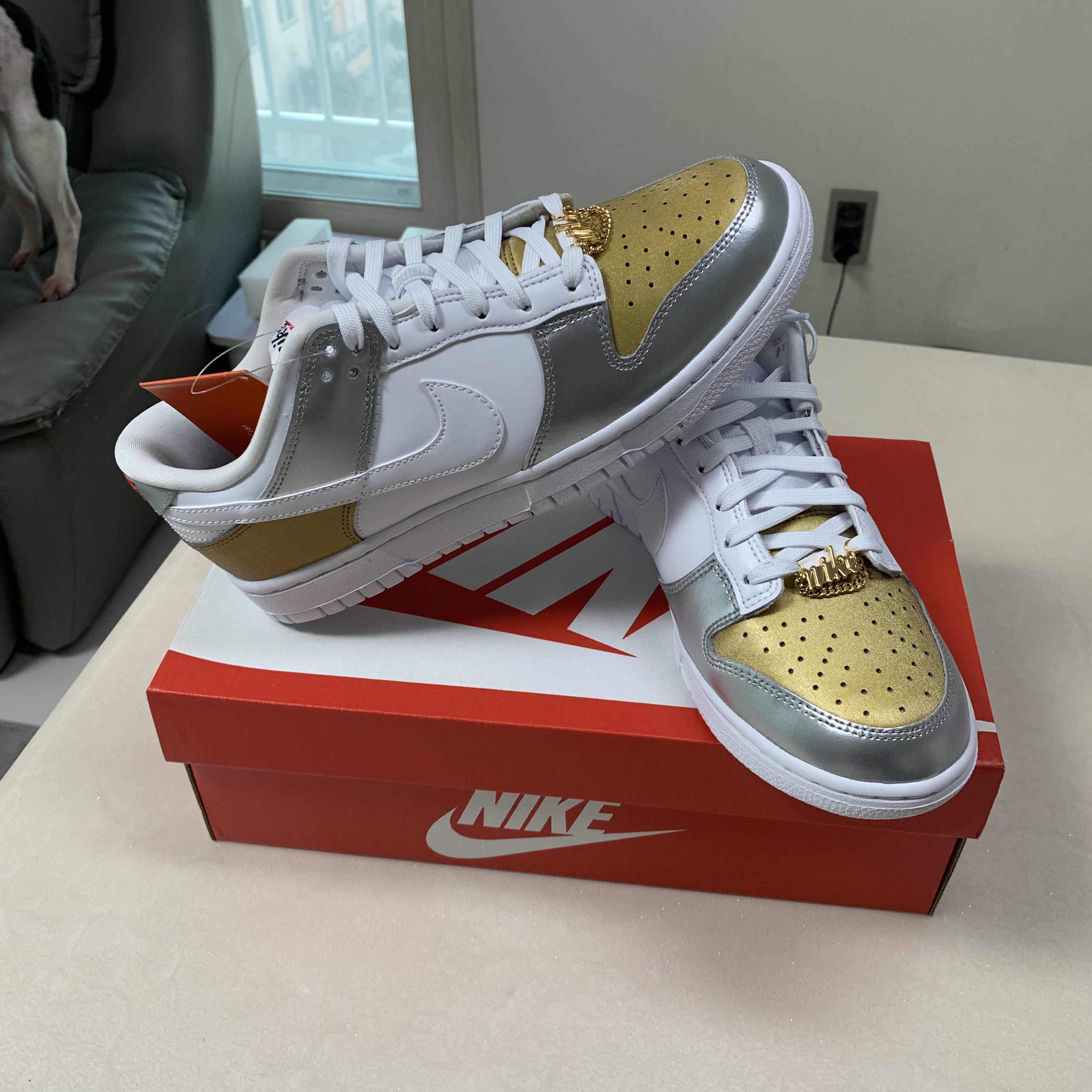 (W) Nike Dunk Low SE Heirloom 착용 스타일 - 2