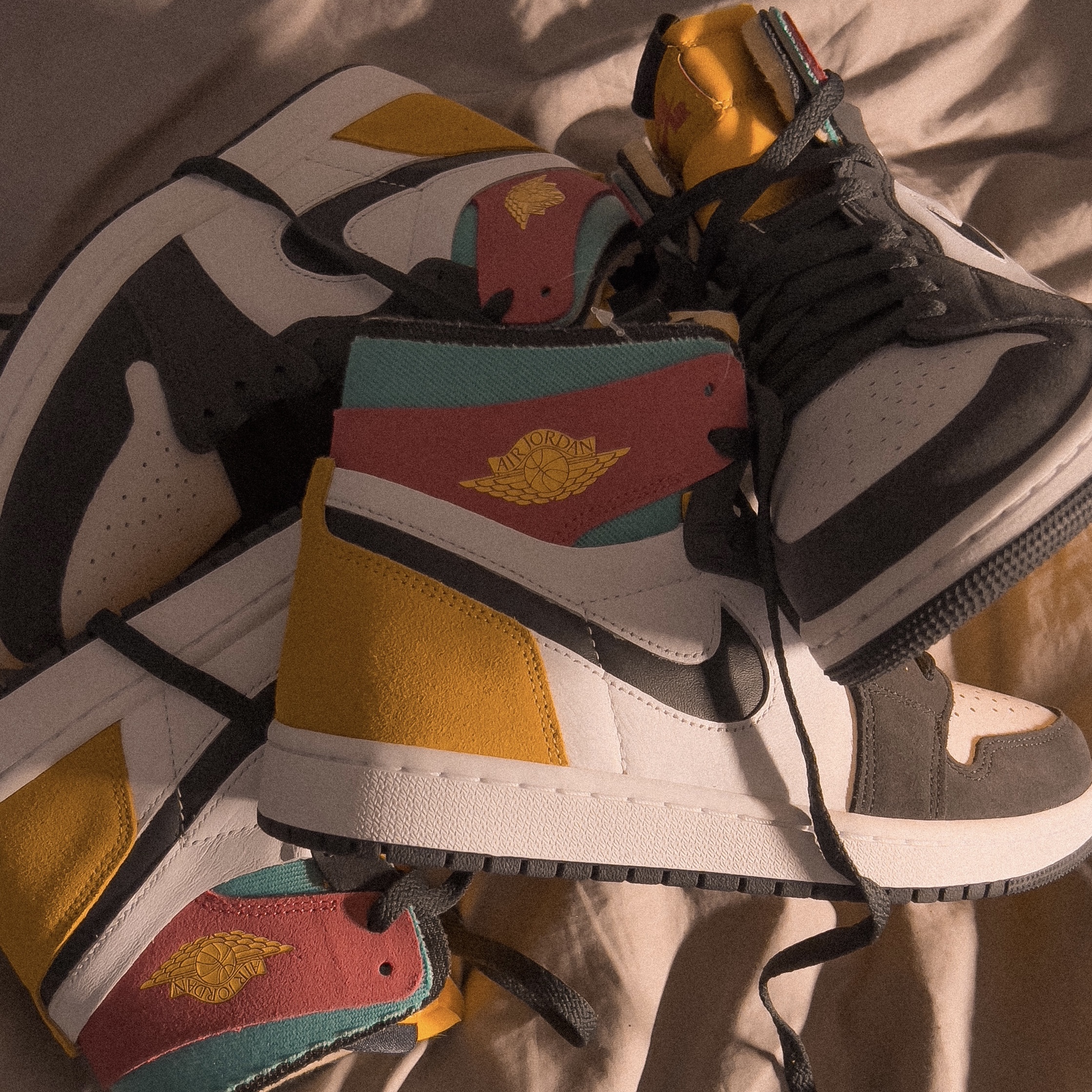 Jordan 1 x Union Retro High Blue Toe, Jordan 1 x Union Retro High Black Toe 착용 스타일 - 1