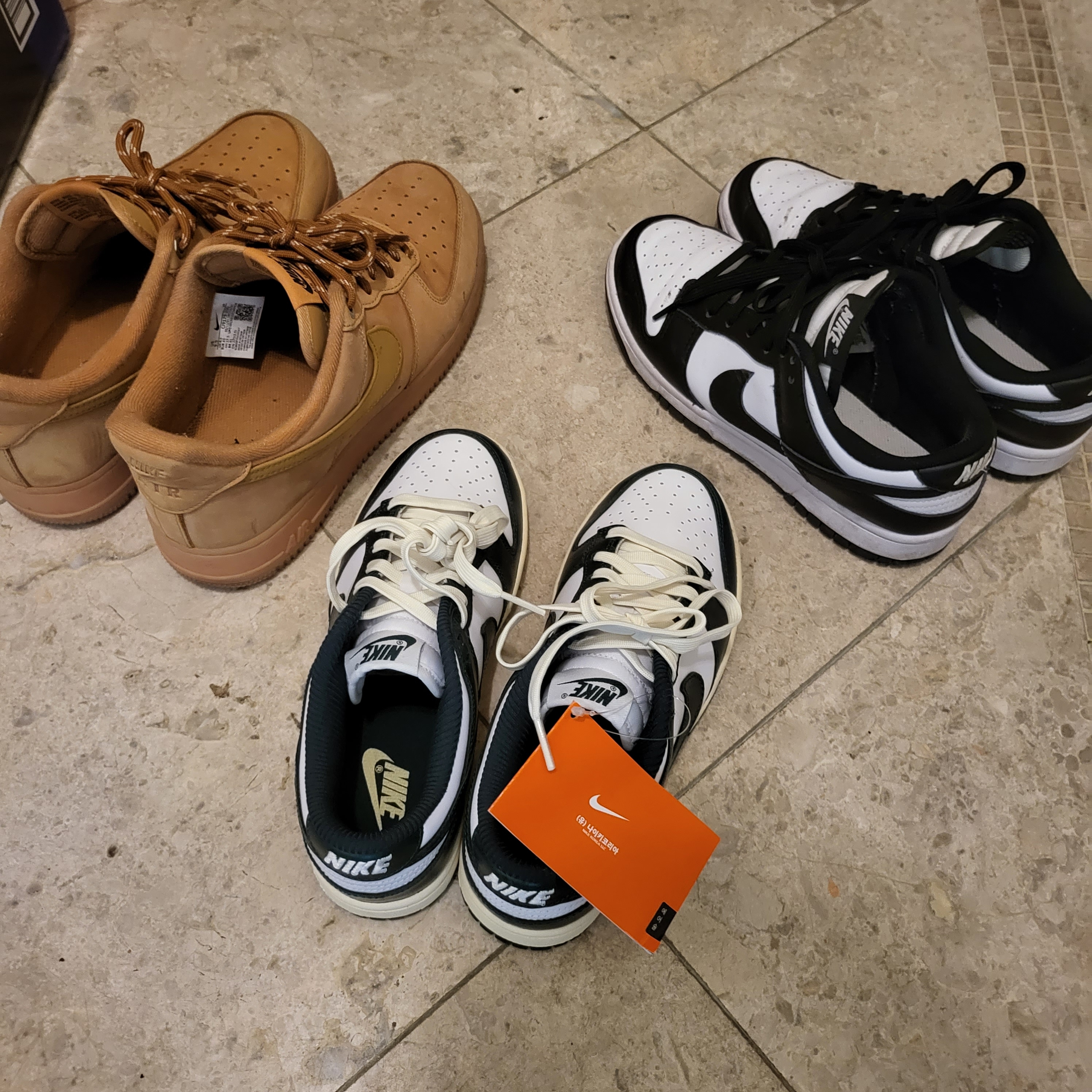 (W) Nike Dunk Low Black, (W) Nike Dunk Low Vintage Green 착용 스타일