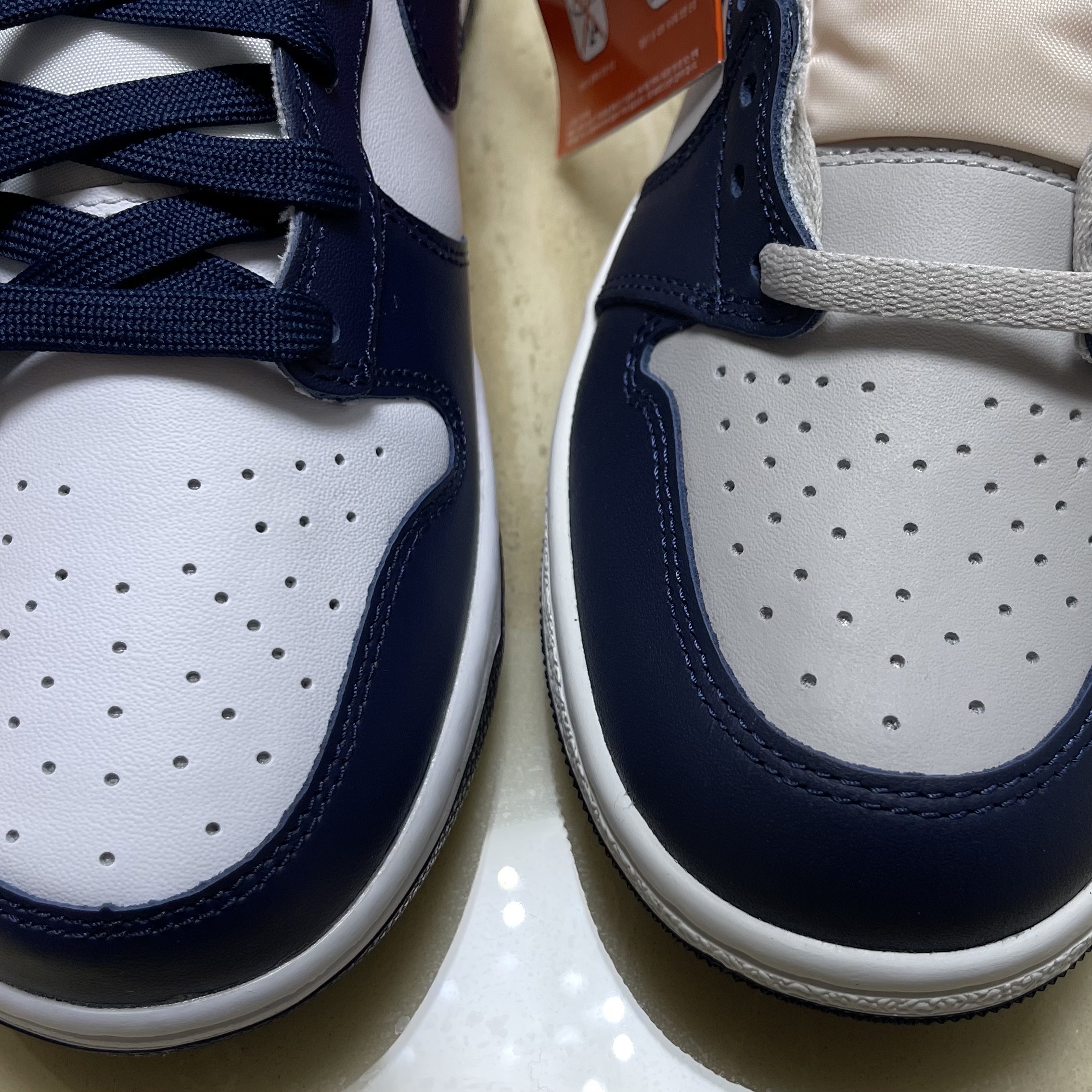Jordan 1 High 85 College Navy, Nike Dunk High Retro Championship Navy 착용 스타일 - 4