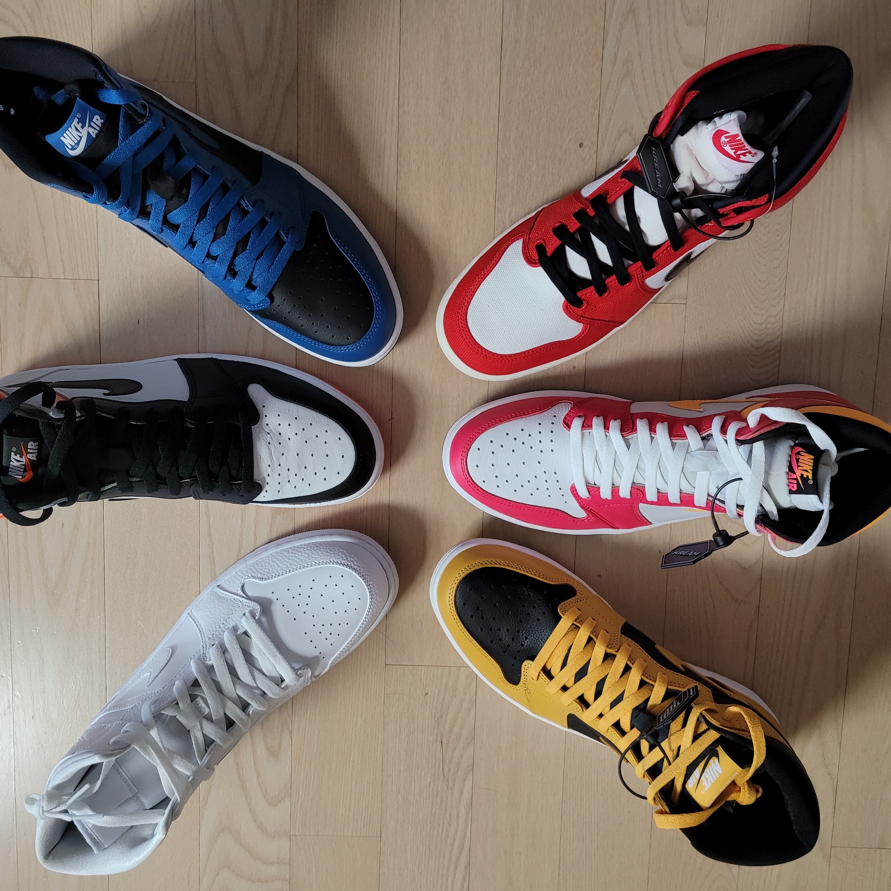 Jordan 1 Retro High OG Dark Marina Blue, Jordan 1 Retro High OG Pollen 착용 스타일