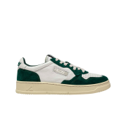 Autry Open Low Leather Suede Sneakers Green White