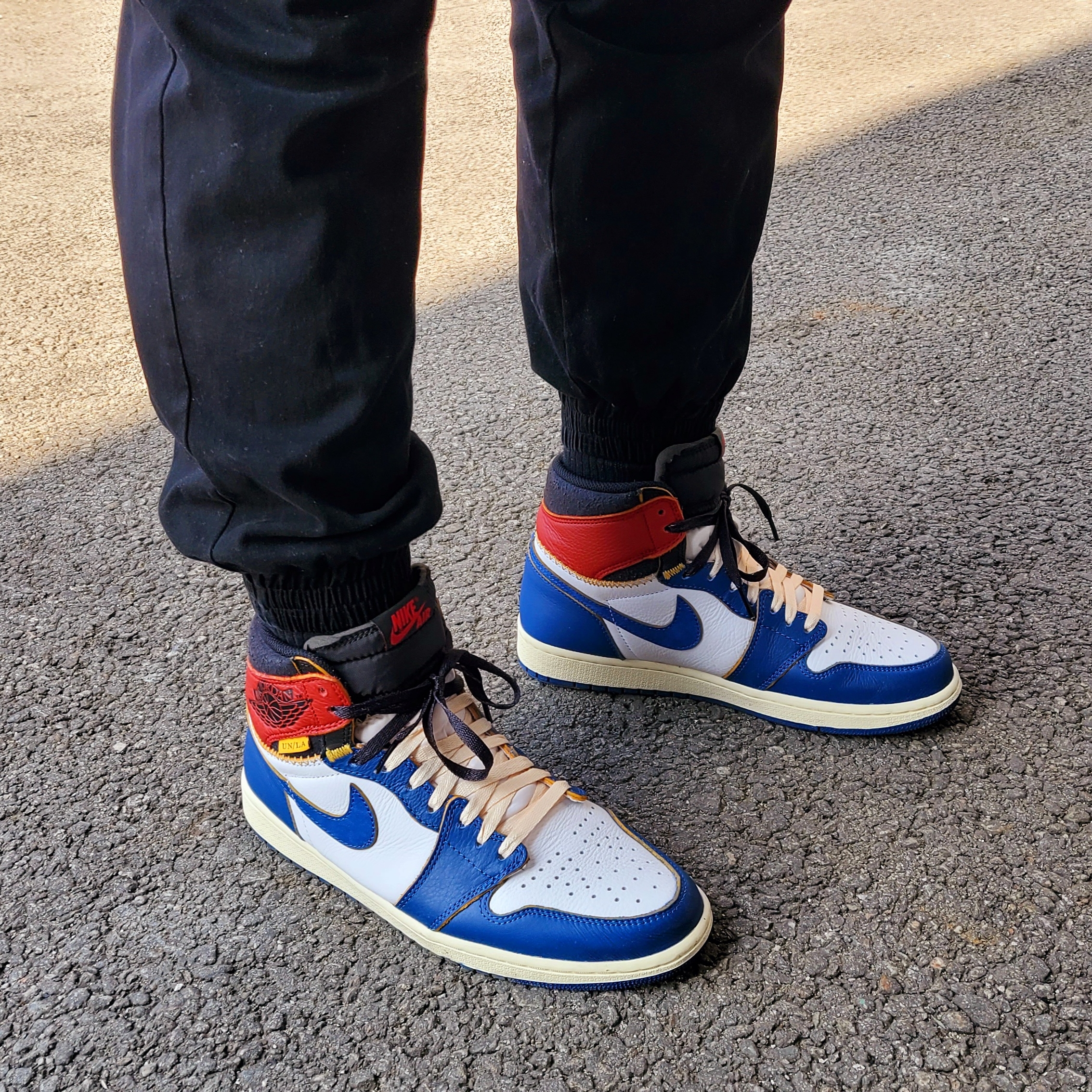 Jordan 1 x Union Retro High Blue Toe 착용 스타일 - 1