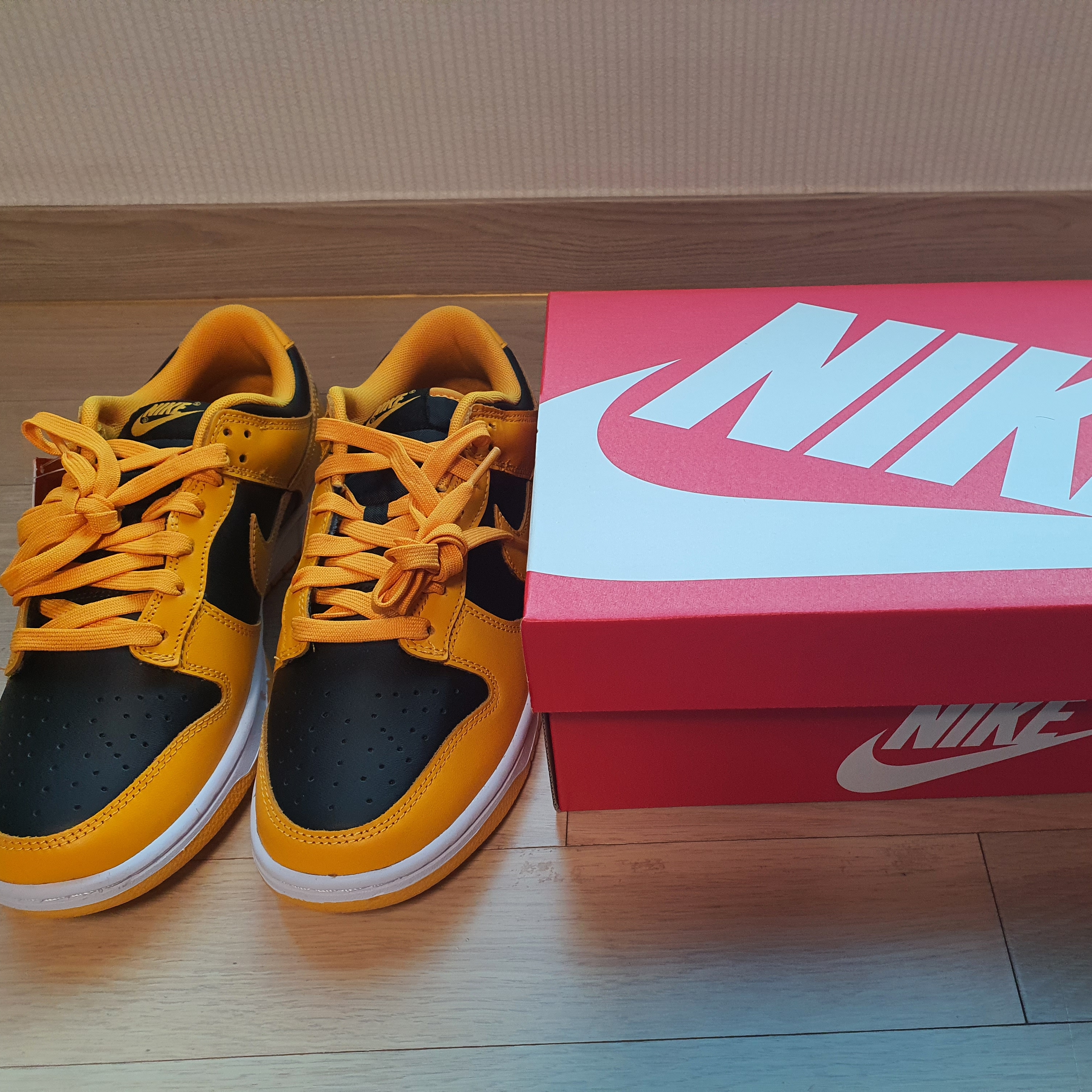 Nike Dunk Low Retro Championship Goldenrod 착용 스타일 - 2