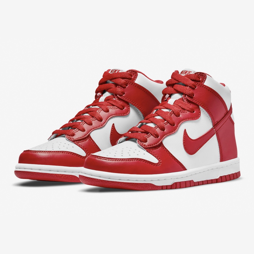 Nike Dunk High Retro Championship White and Red 착용 스타일 - 2