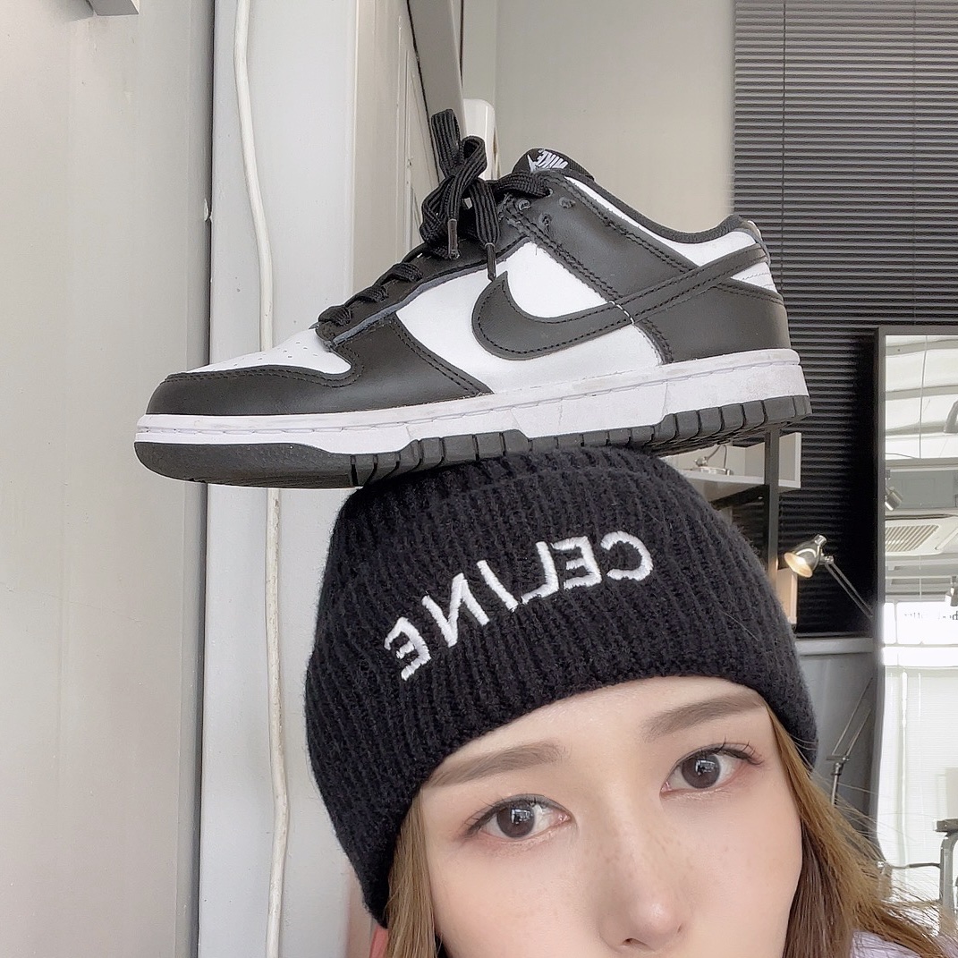(W) Nike Dunk Low Black 착용 스타일 - 3
