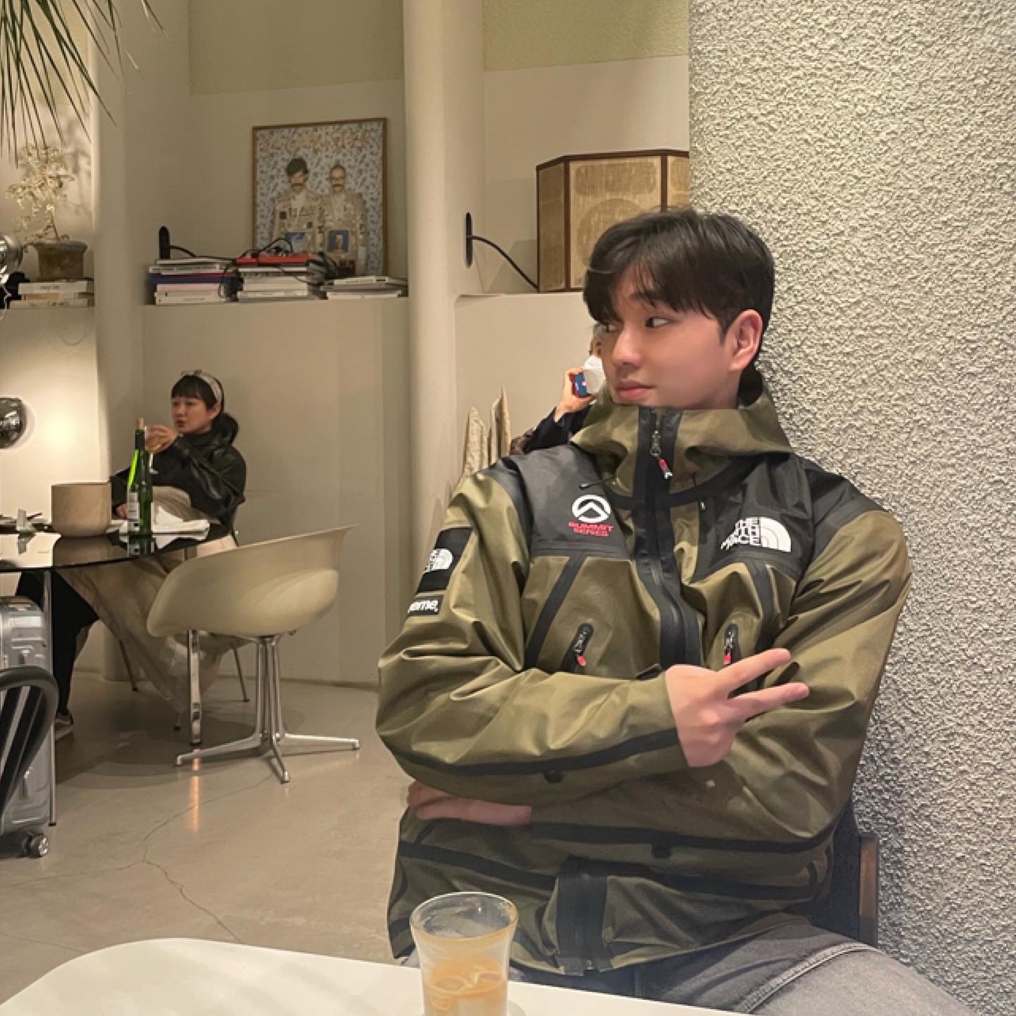 Supreme x The North Face Summit Series Outer Tape Seam Jacket Olive - 21SS 착용 스타일