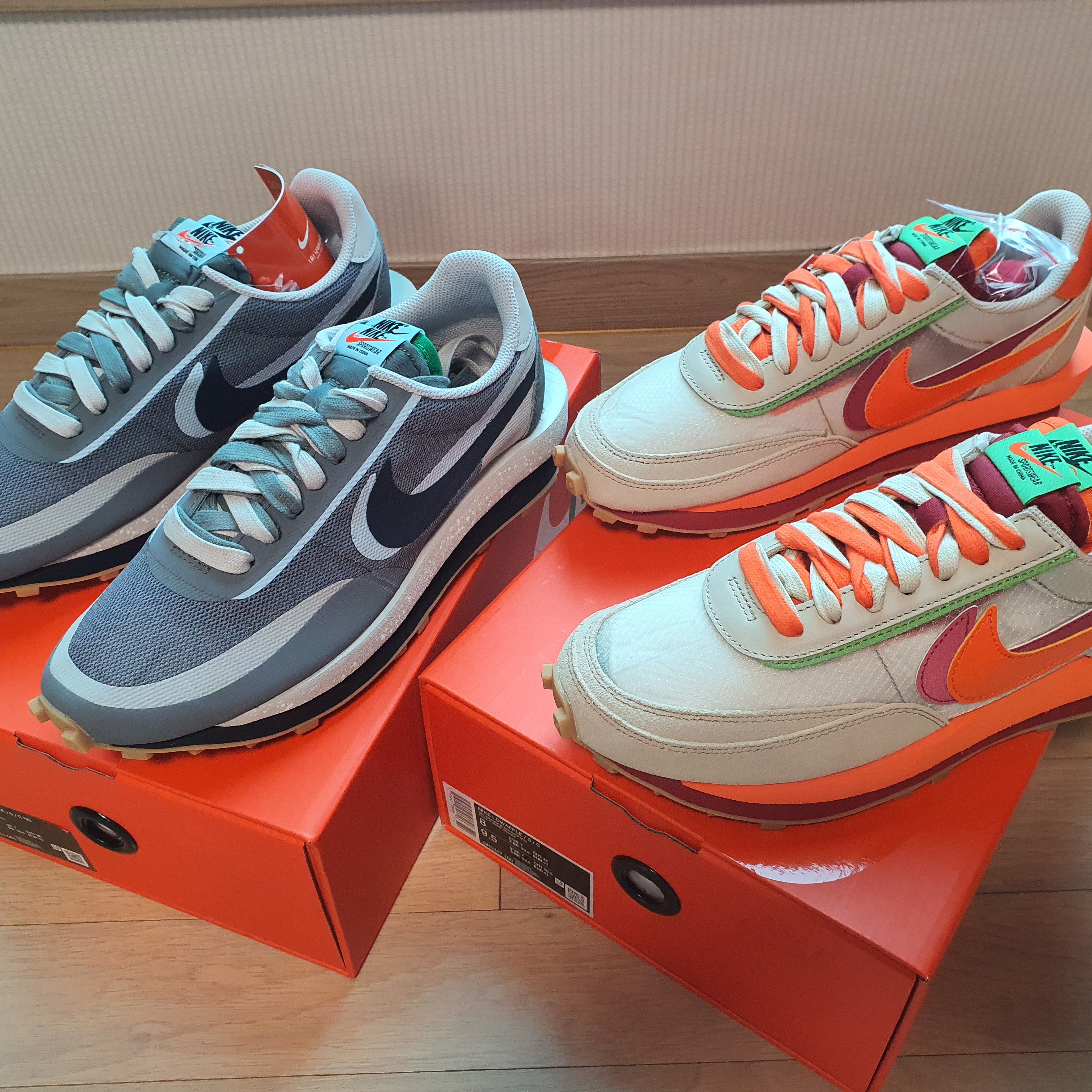 Nike x Sacai x Clot LDWaffle Cool Grey 착용 스타일 - 5
