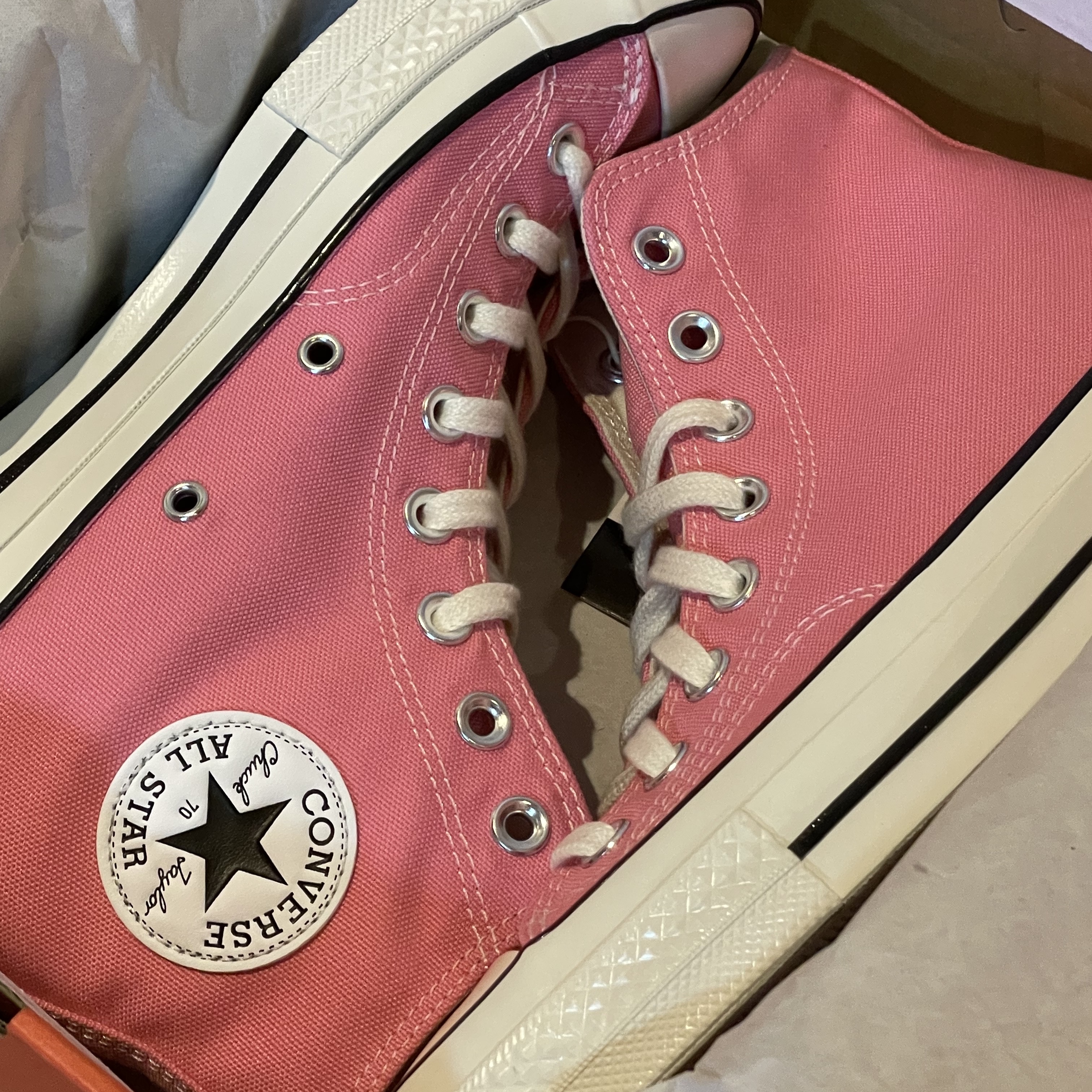 Converse Chuck 70 High Vintage Canvas Pink 착용 스타일