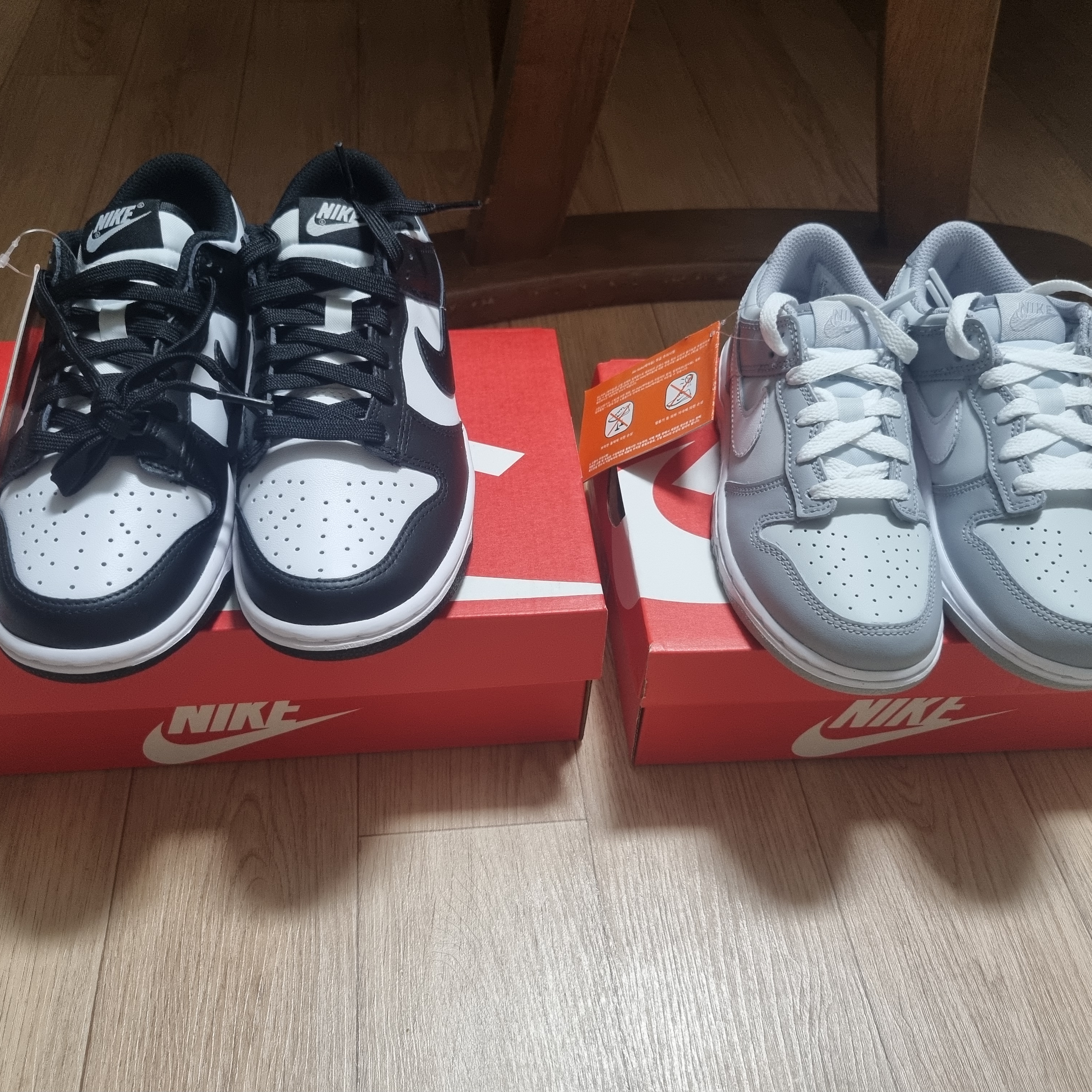 (PS) Nike Dunk Low Wolf Grey, (W) Nike Dunk Low Black 착용 스타일 - 3