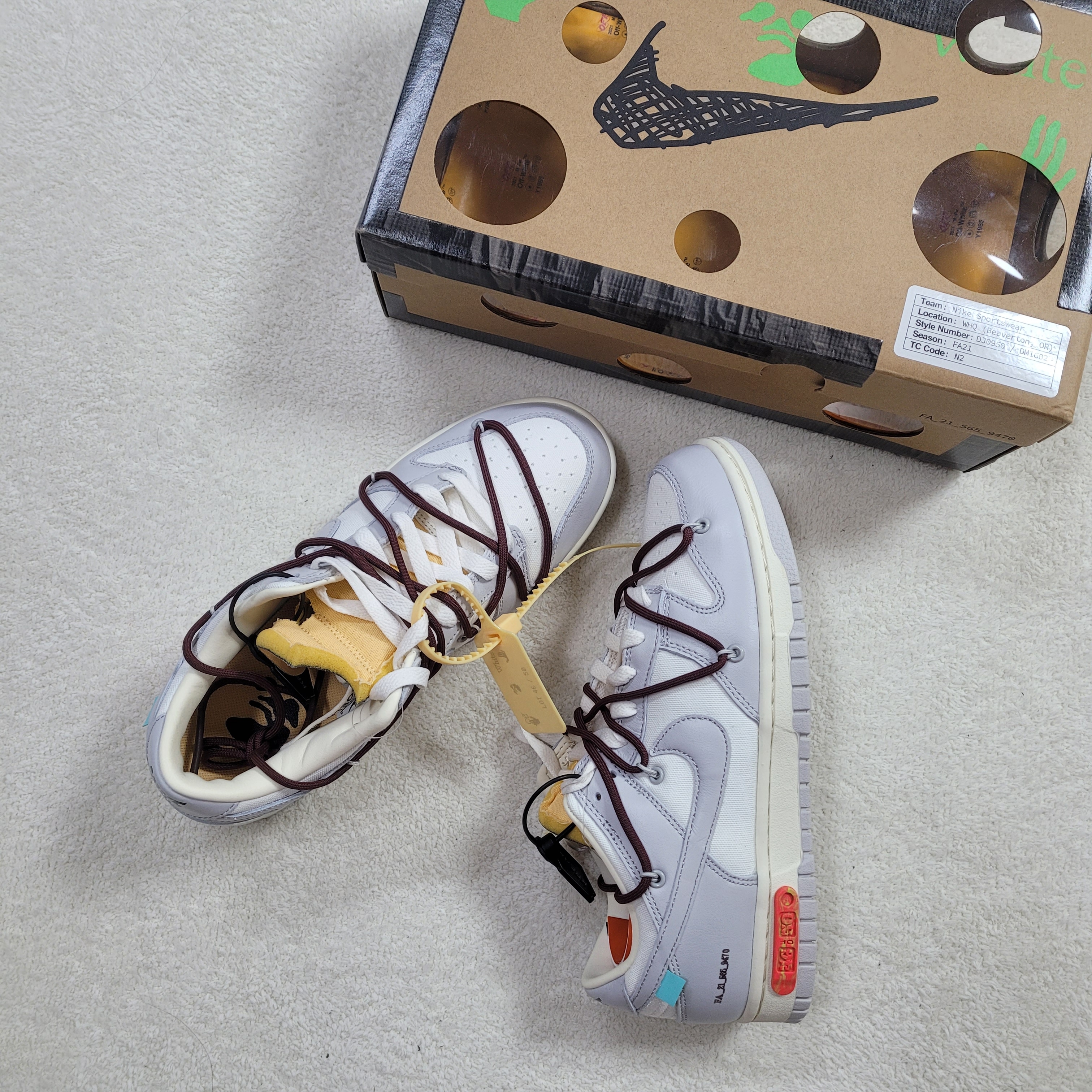 Nike x Off-White Dunk Low The 50 - Lot 46 착용 스타일