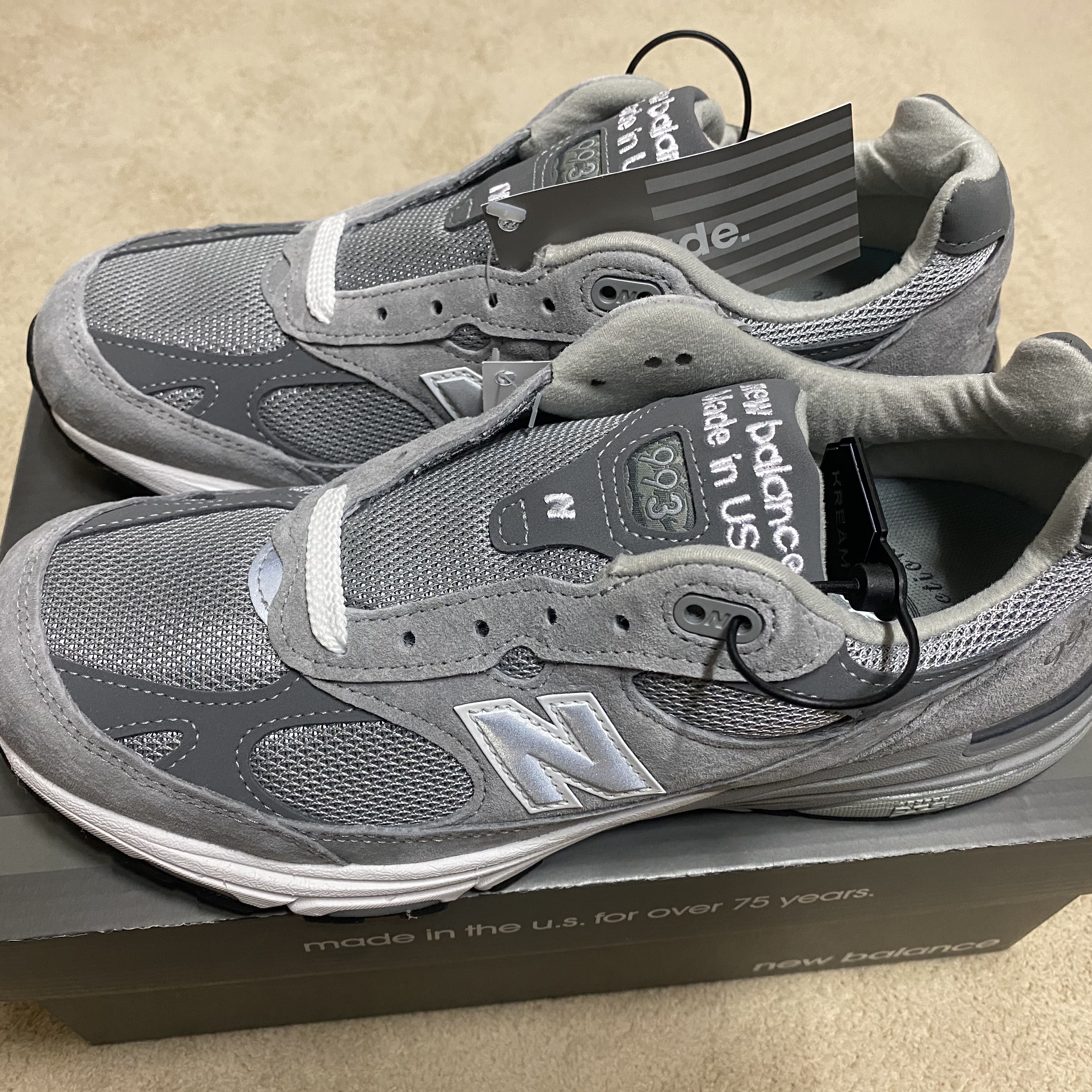 New Balance 993 Made in USA Grey - D Standard 착용 스타일