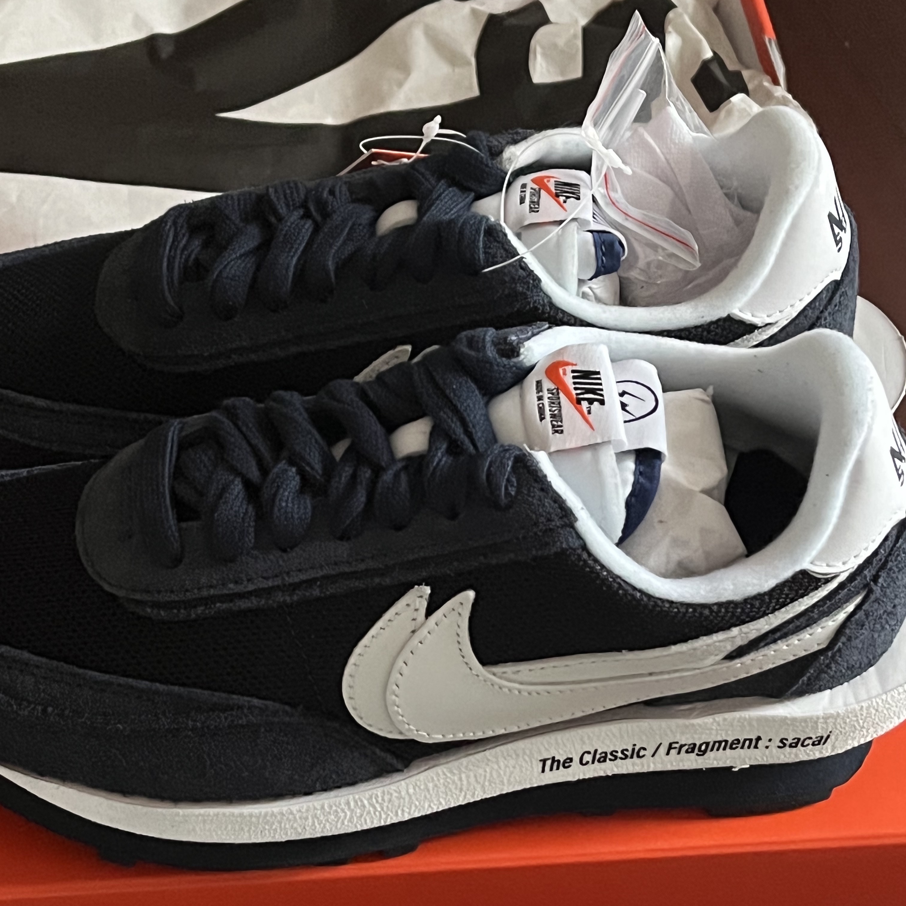 Nike x Sacai x Fragment LDWaffle Blackened Blue 착용 스타일