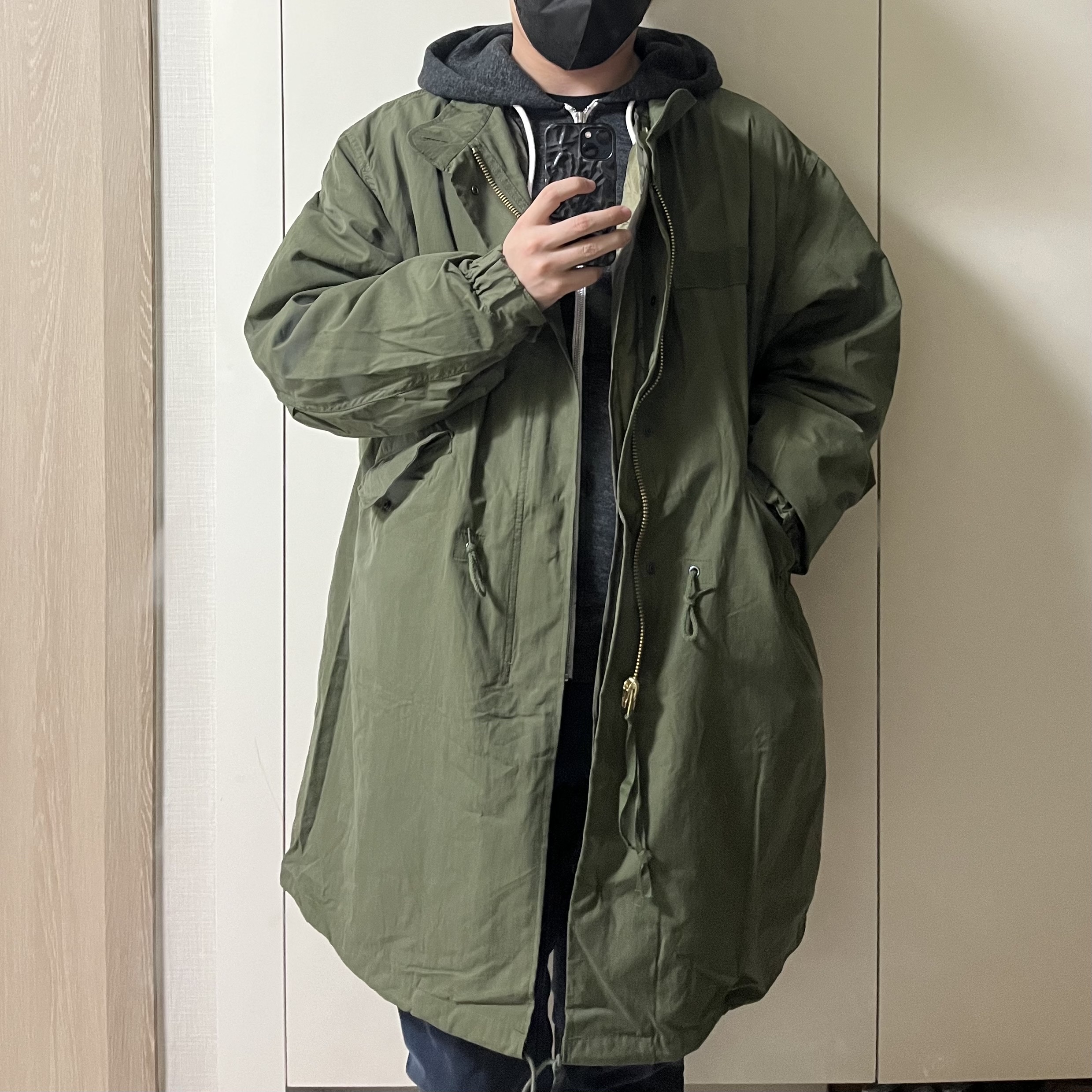 Military Surplus US M65 Fishtail Parka Olive Drab 착용 스타일