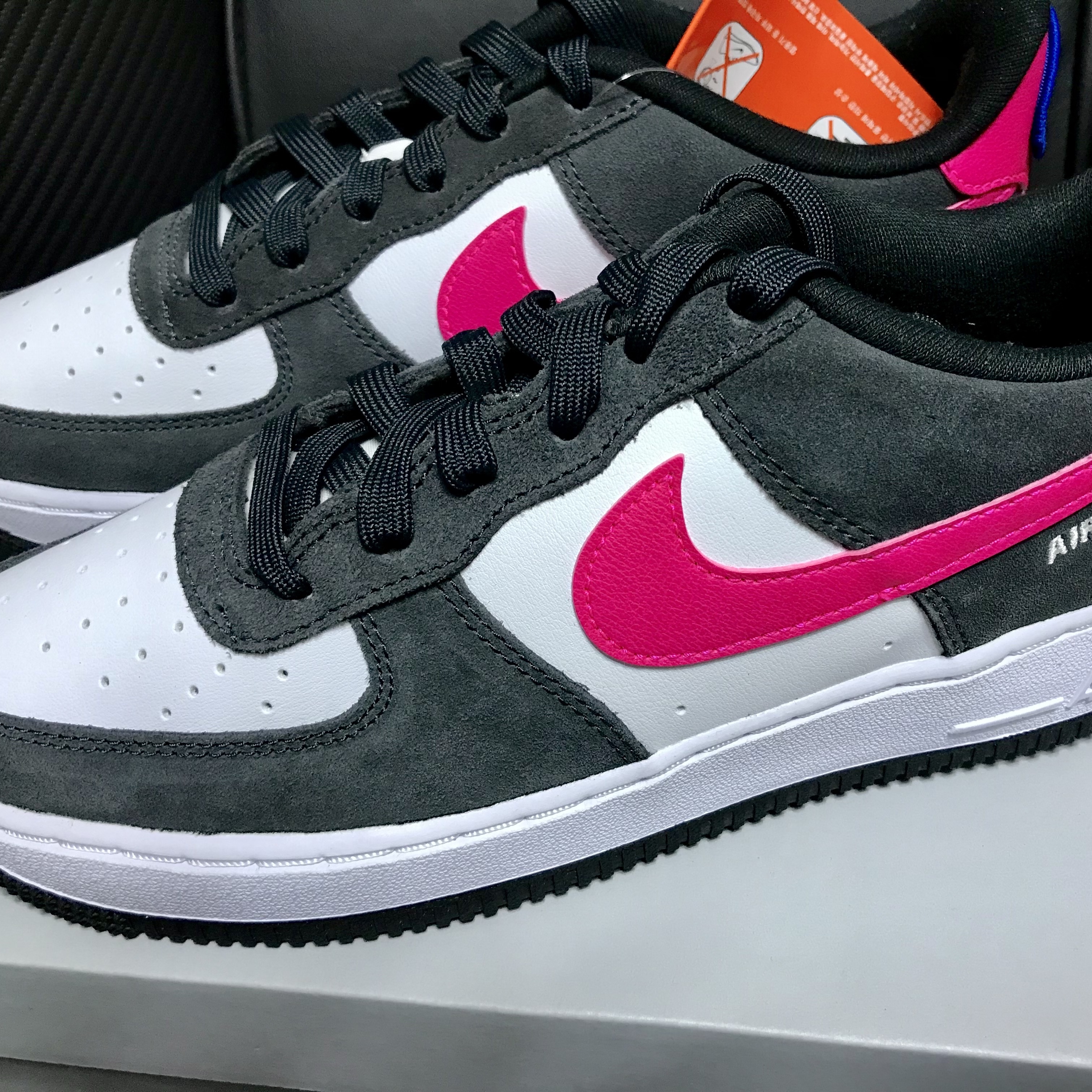 (GS) Nike Air Force 1 LV8 Athletic Club Black Pink Prime 착용 스타일 - 4