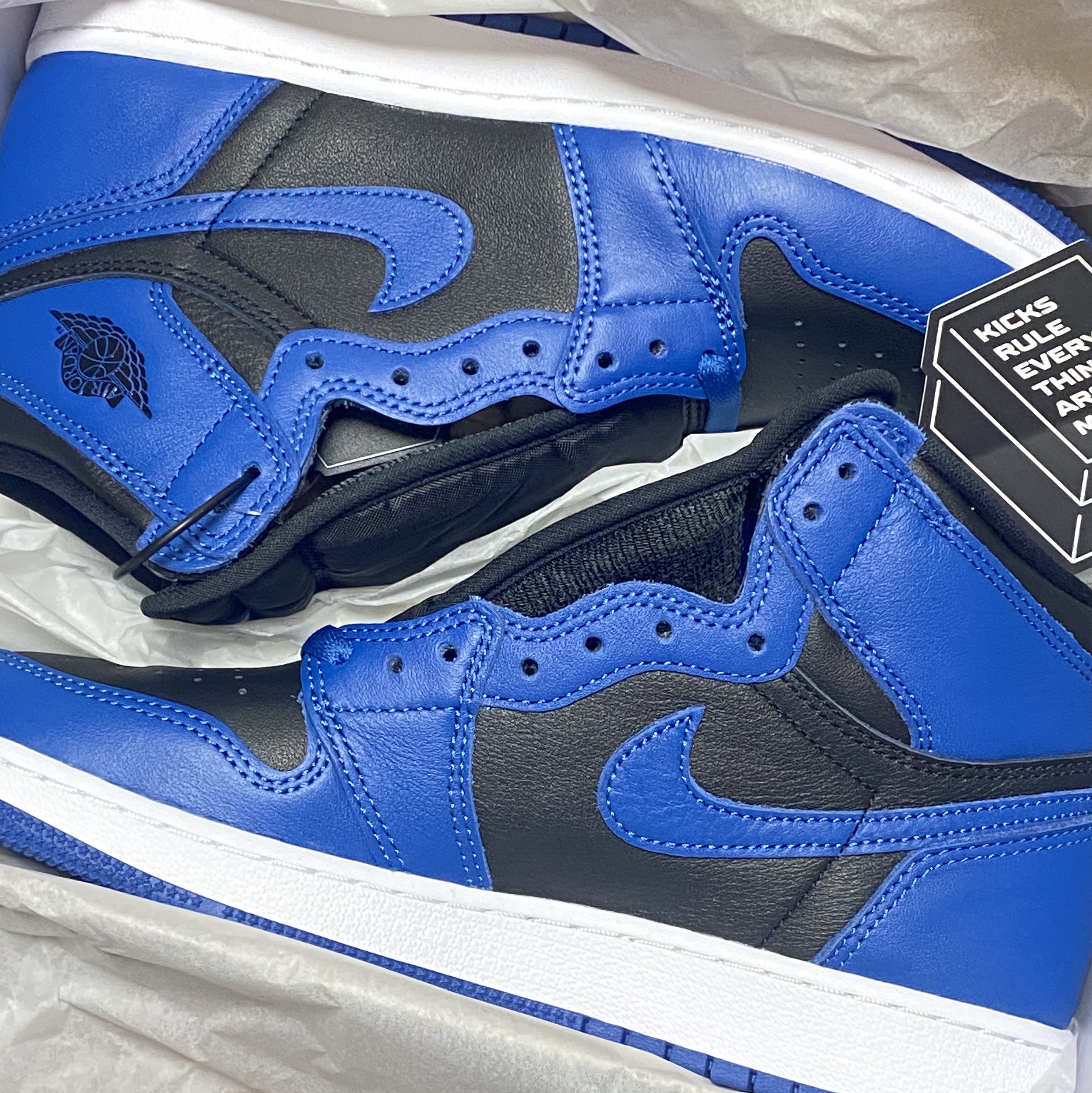 (GS) Jordan 1 Retro High OG Dark Marina Blue 착용 스타일 - 1