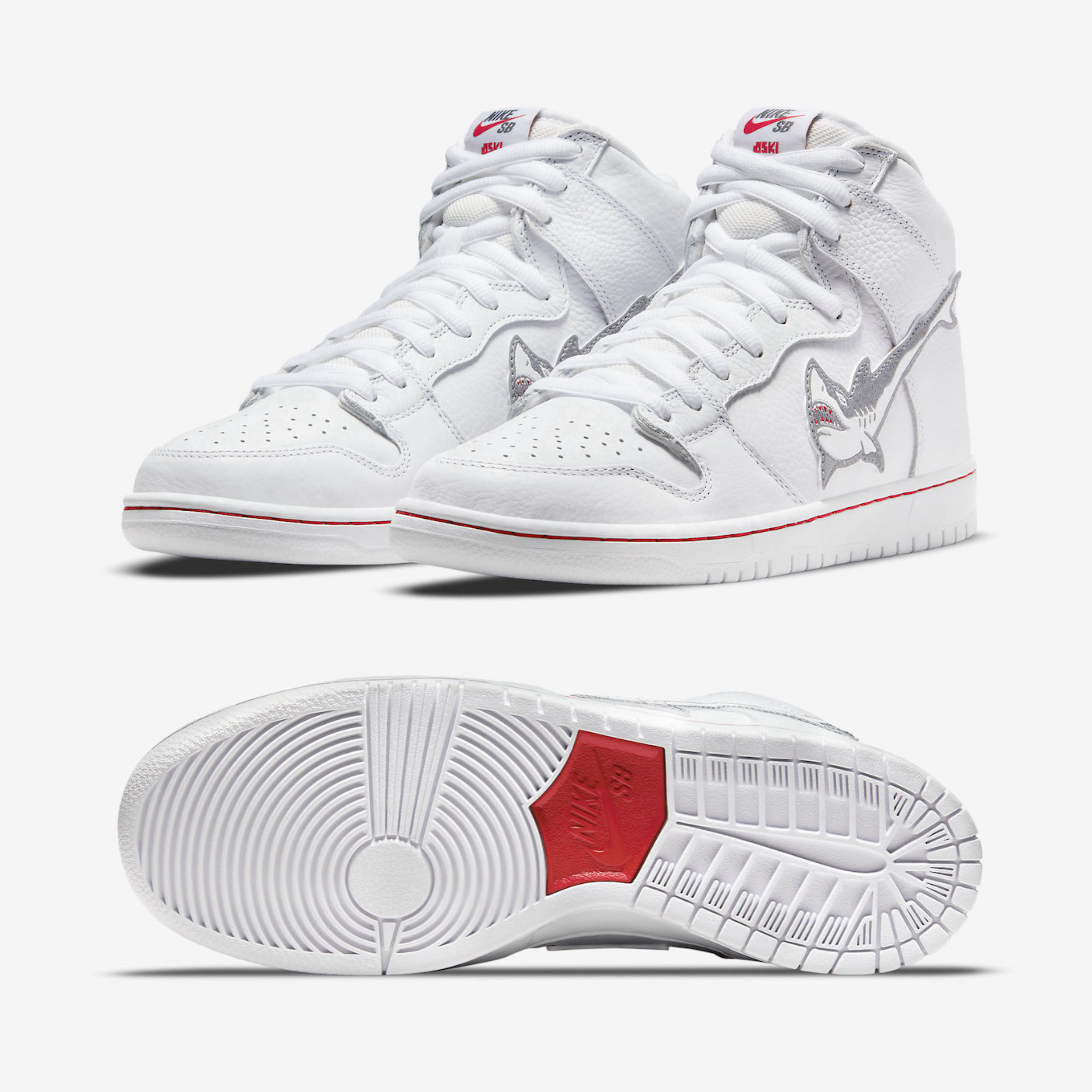 (PS) Nike x Oski SB Dunk Low Great White Shark, Nike SB Dunk High Oski Shark 착용 스타일 - 2