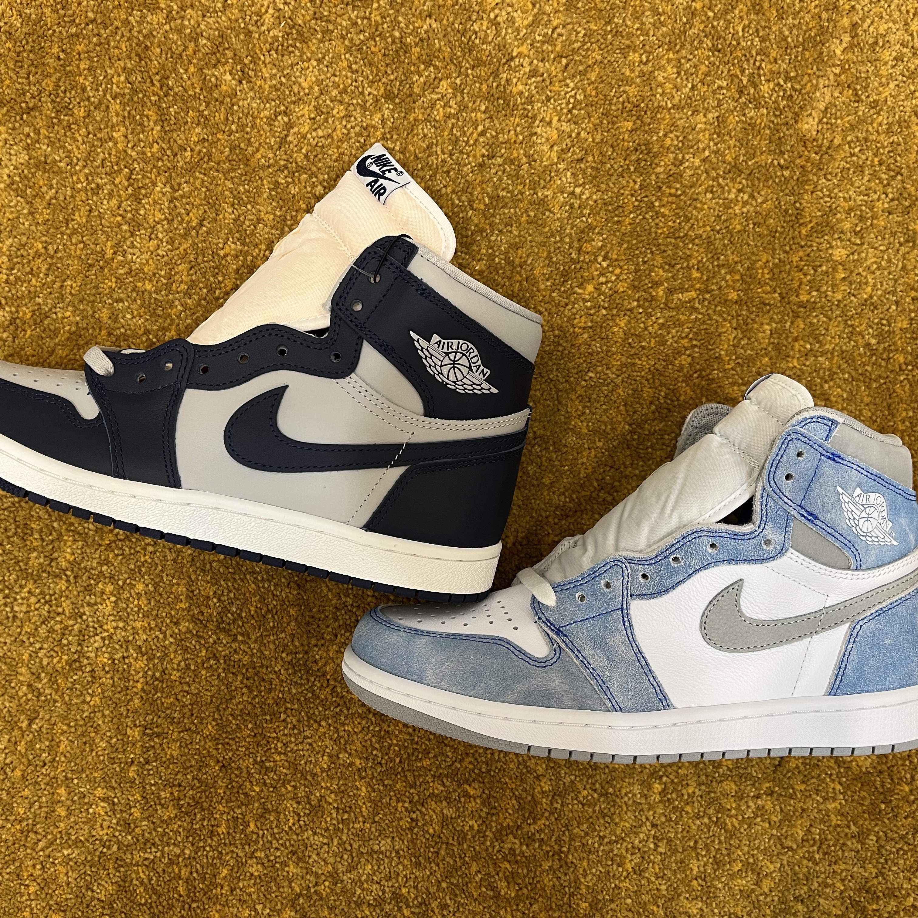 Jordan 1 High 85 College Navy, Jordan 1 Retro High OG Hyper Royal 착용 스타일 - 2