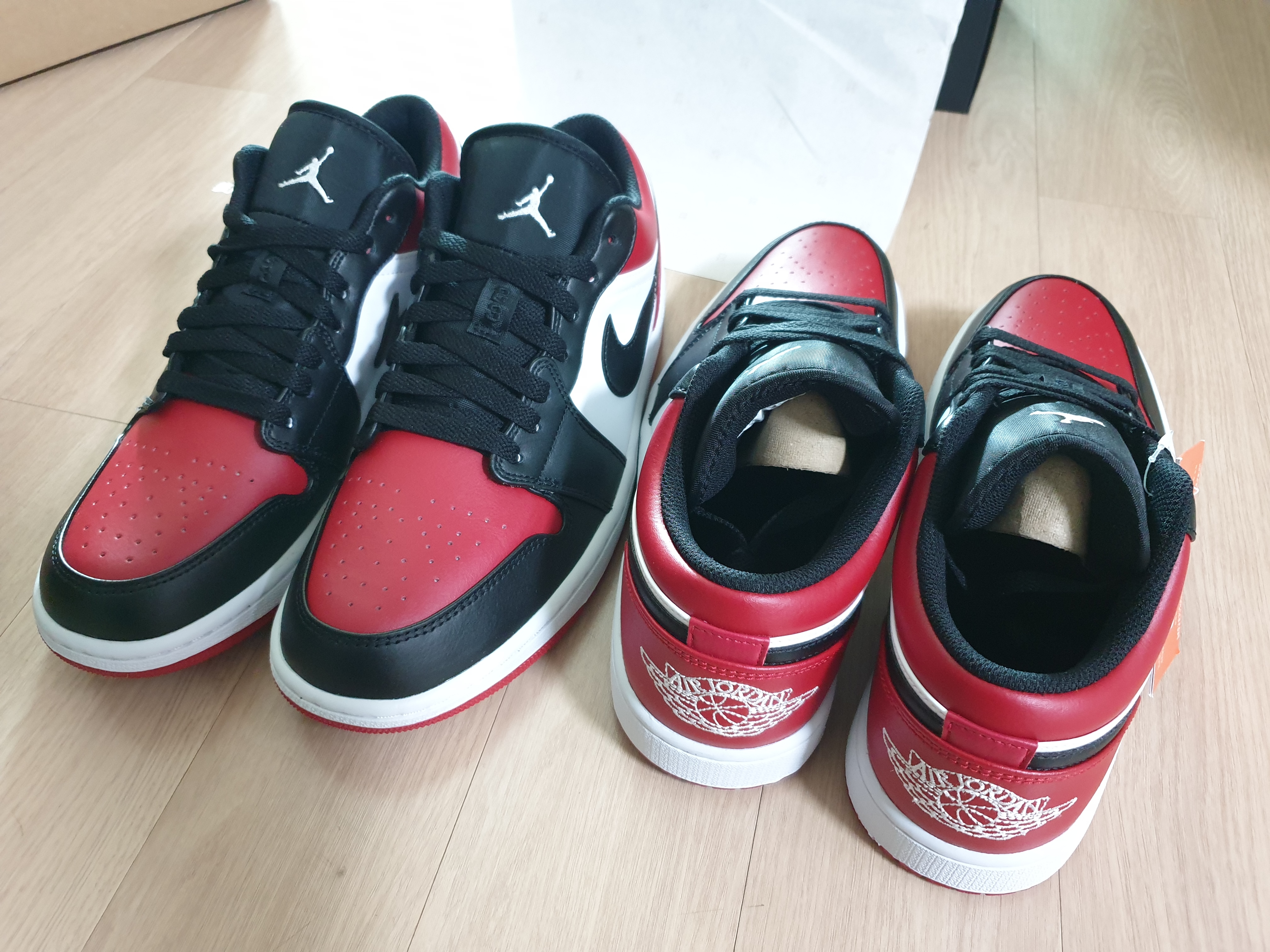 Jordan 1 Low Bred Toe 착용 스타일