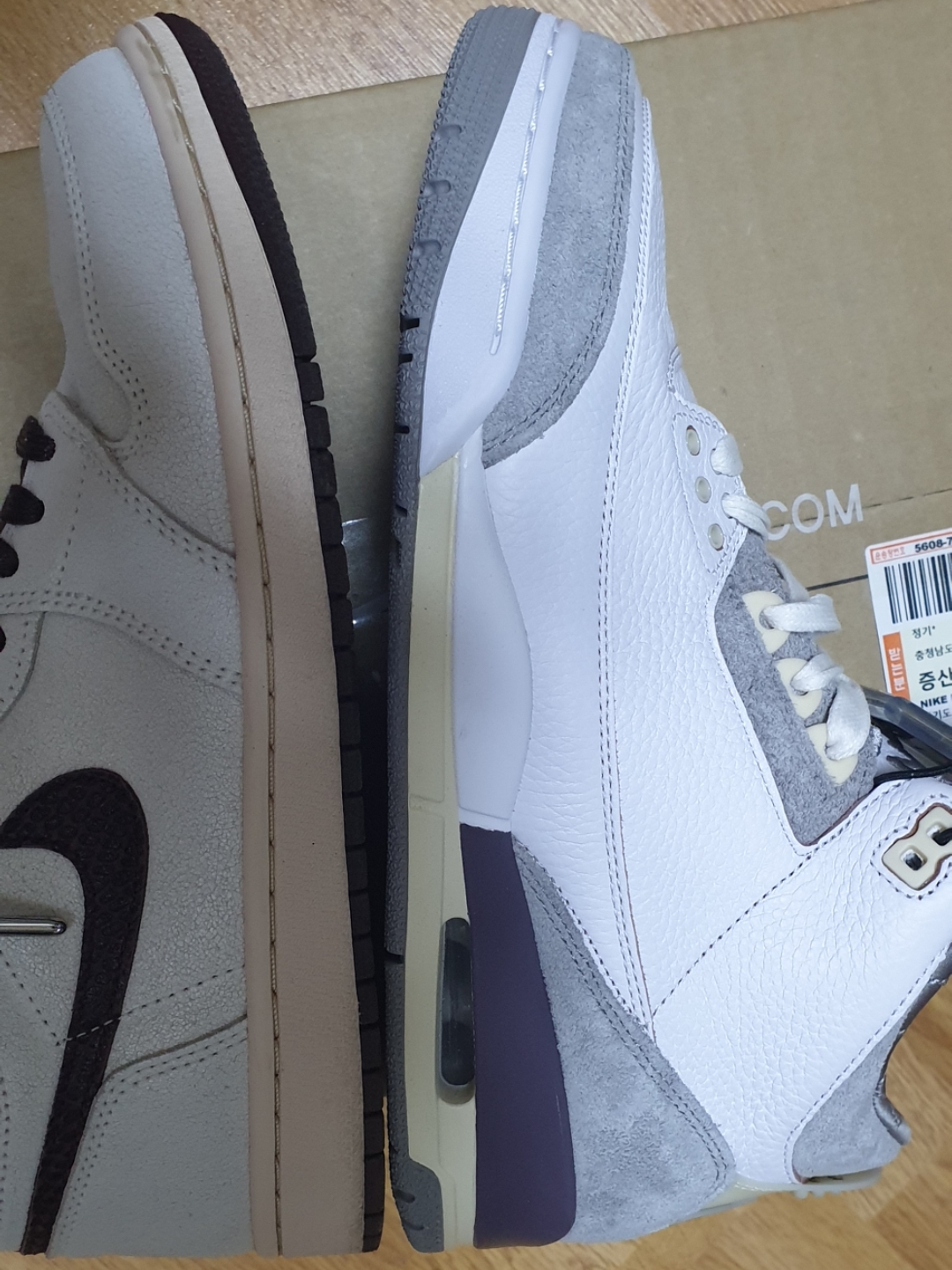 Jordan 1 x A Ma Maniere Retro High OG SP Sail and Burgundy, (W) Jordan 3 x A Ma Maniere Retro SP 착용 스타일 - 2