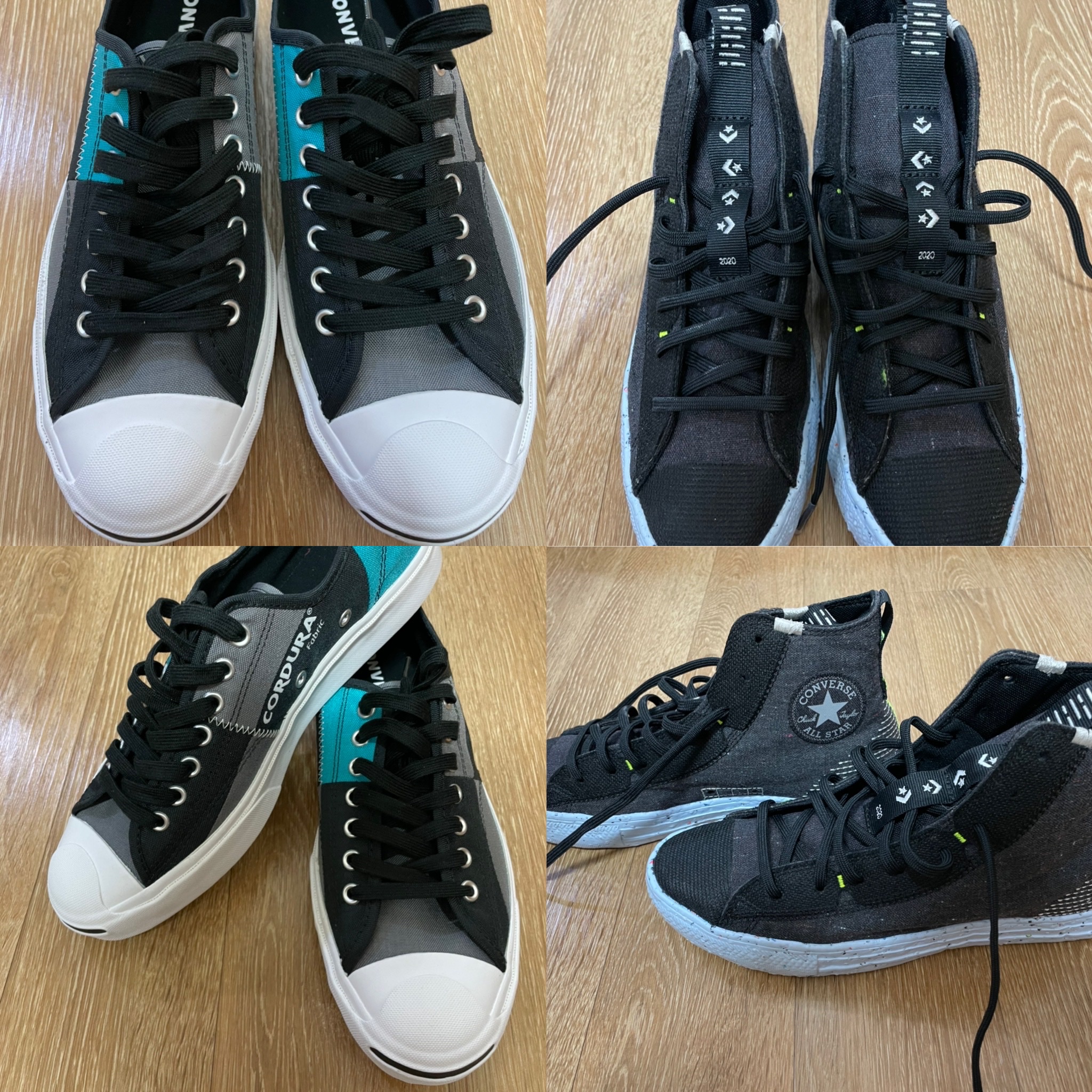 Reebok Premier Pump Paris White Gold Metallic, Converse Chuck Taylor All Star Crater Black 착용 스타일 - 2
