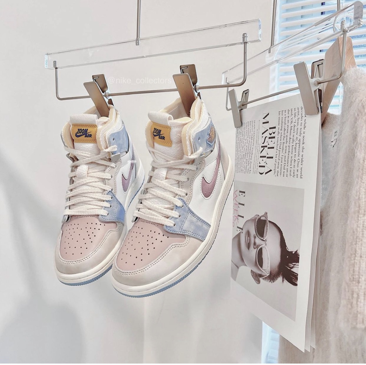 (W) Jordan 1 Zoom Air CMFT Pink Oxford Plum Fog 착용 스타일