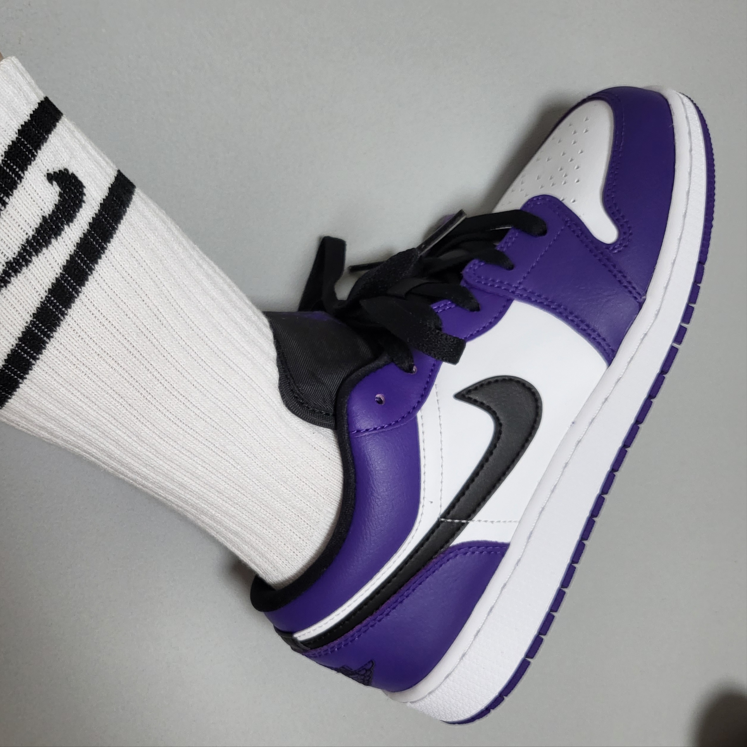 (GS) Jordan 1 Low Court Purple 2020 착용 스타일