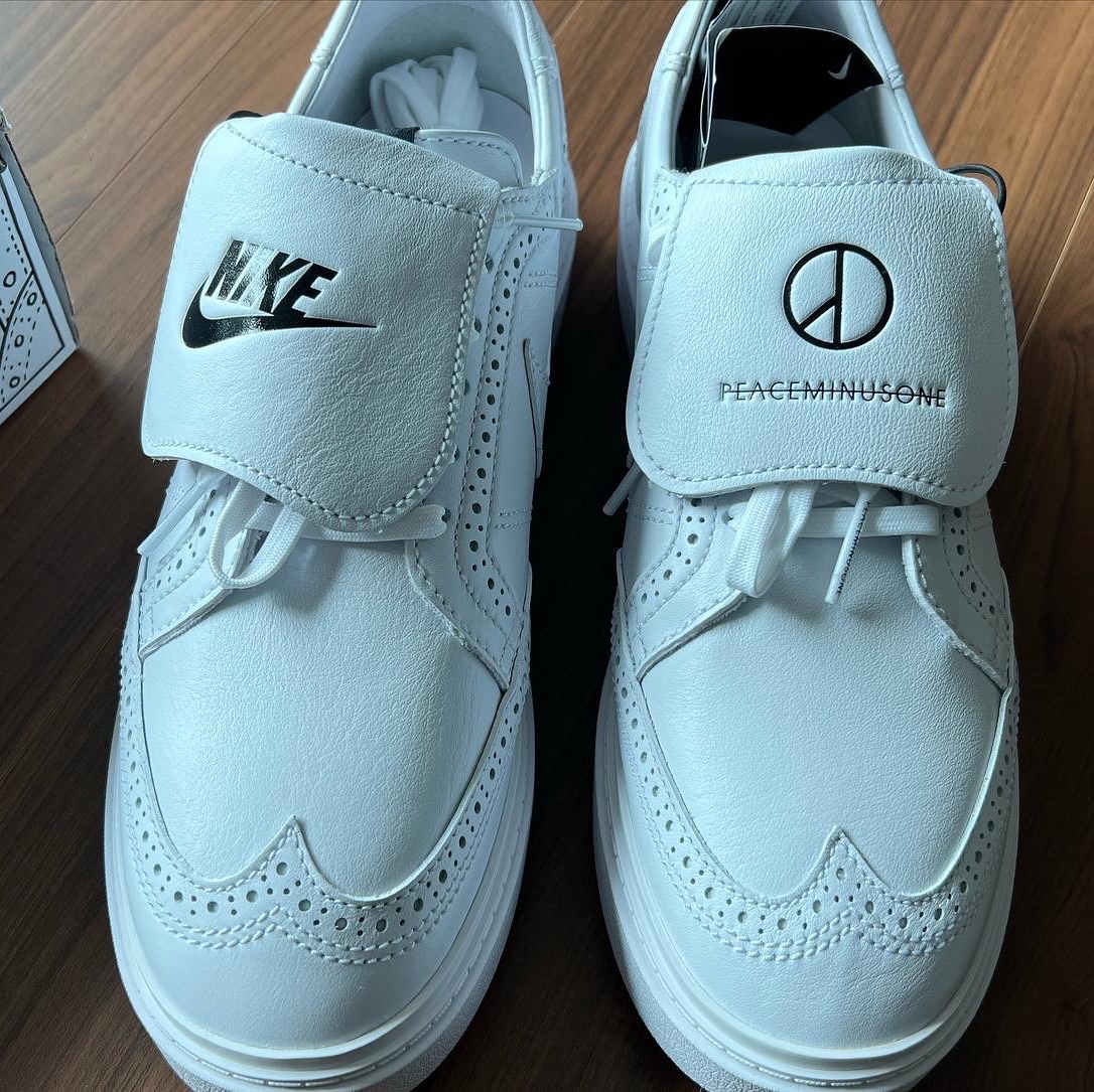 Nike x Peaceminusone Kwondo1 White 착용 스타일 - 2