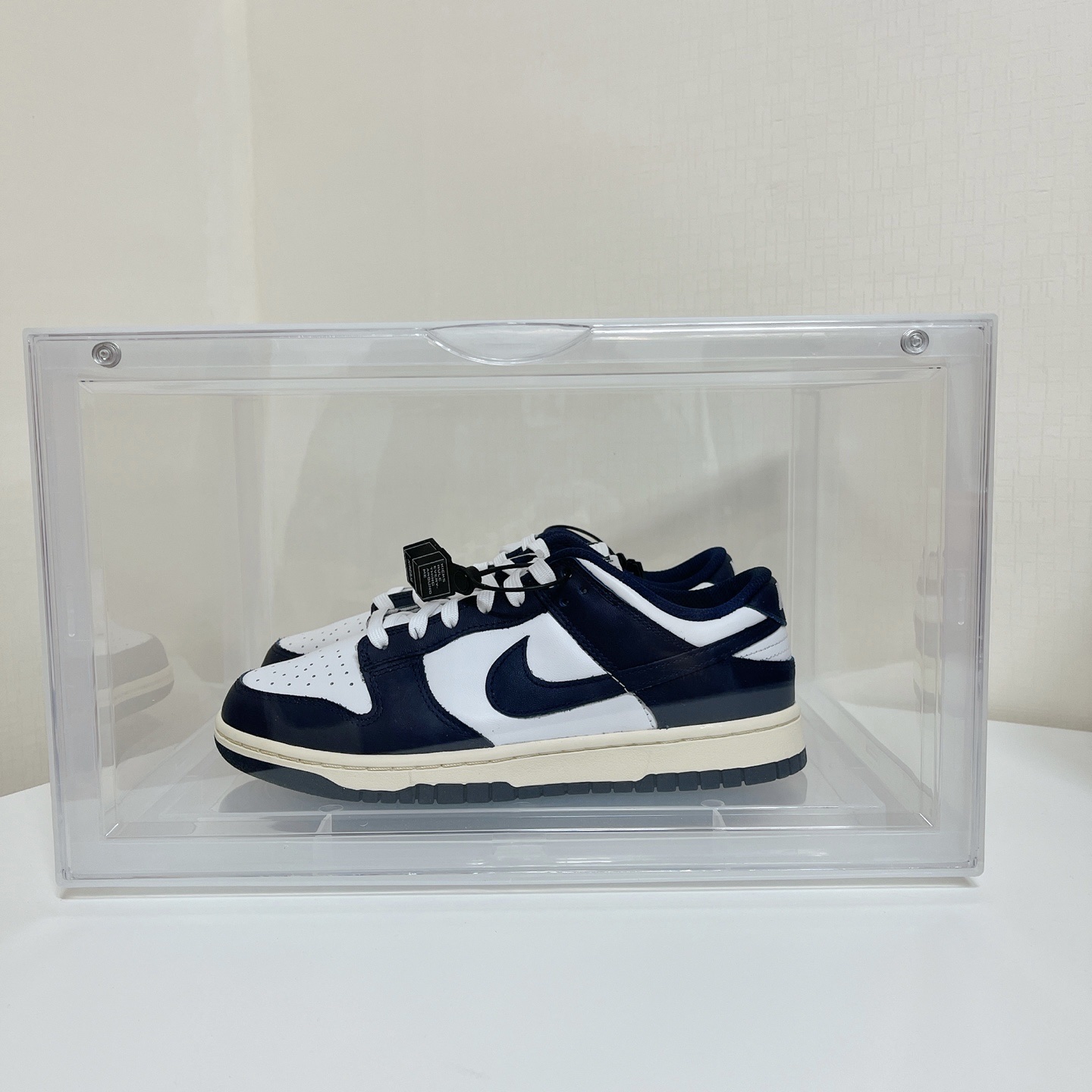 (W) Nike Dunk Low Vintage Midnight Navy 착용 스타일 - 5