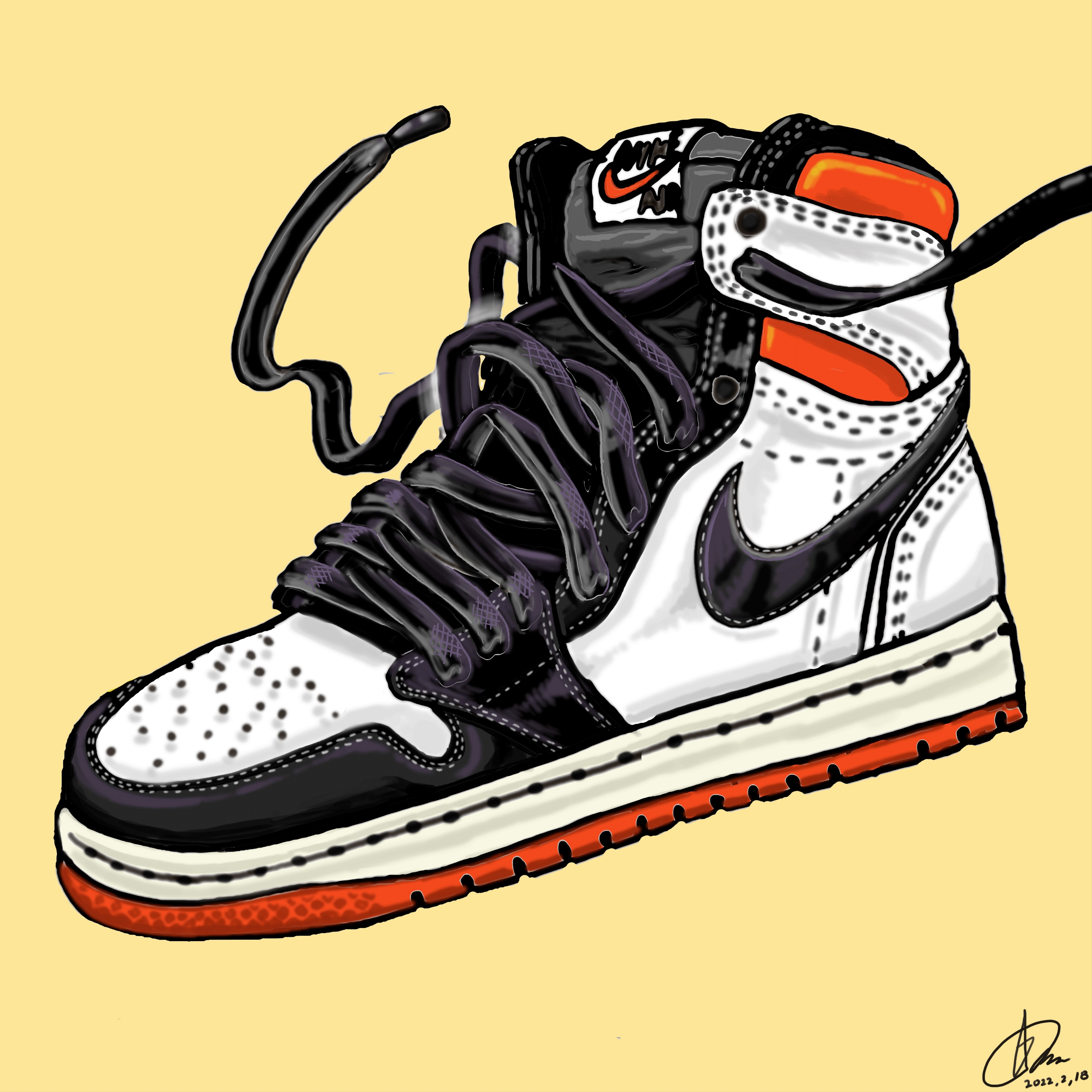 Jordan 1 Retro High OG Electro Orange 착용 스타일
