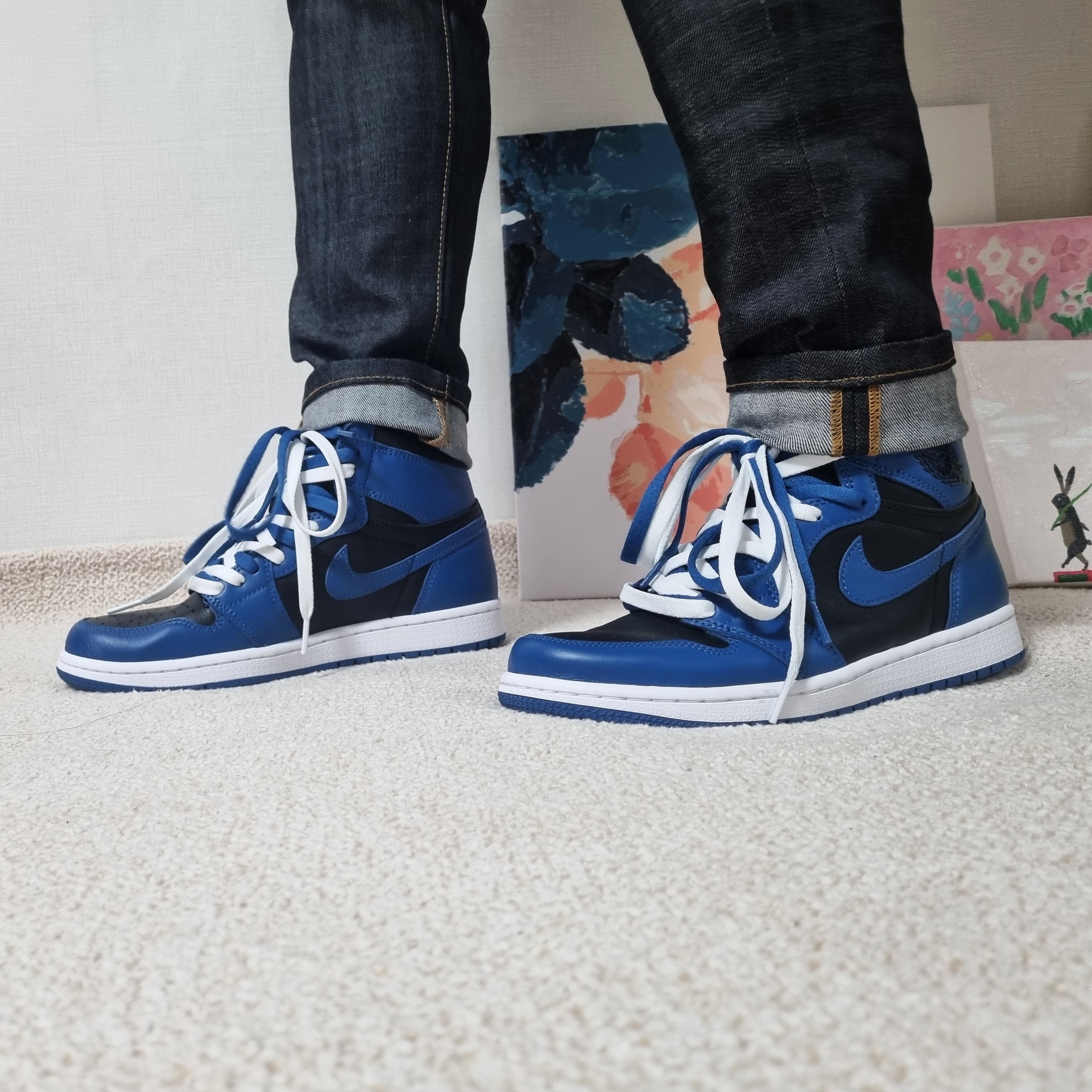 Jordan 1 Retro High OG Dark Marina Blue 착용 스타일