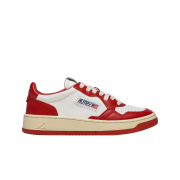 (W) Autry Medalist Low Leather Sneakers Red White