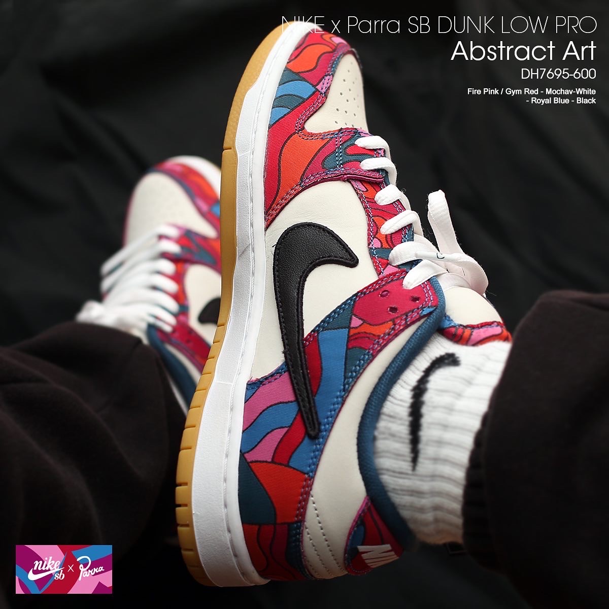 Nike x Parra SB Dunk Low Pro Abstract Art 착용 스타일 - 4