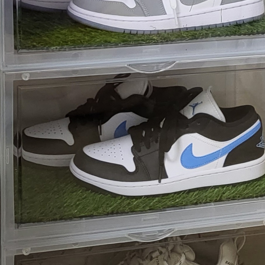 (W) Jordan 1 Low Black University Blue 착용 스타일