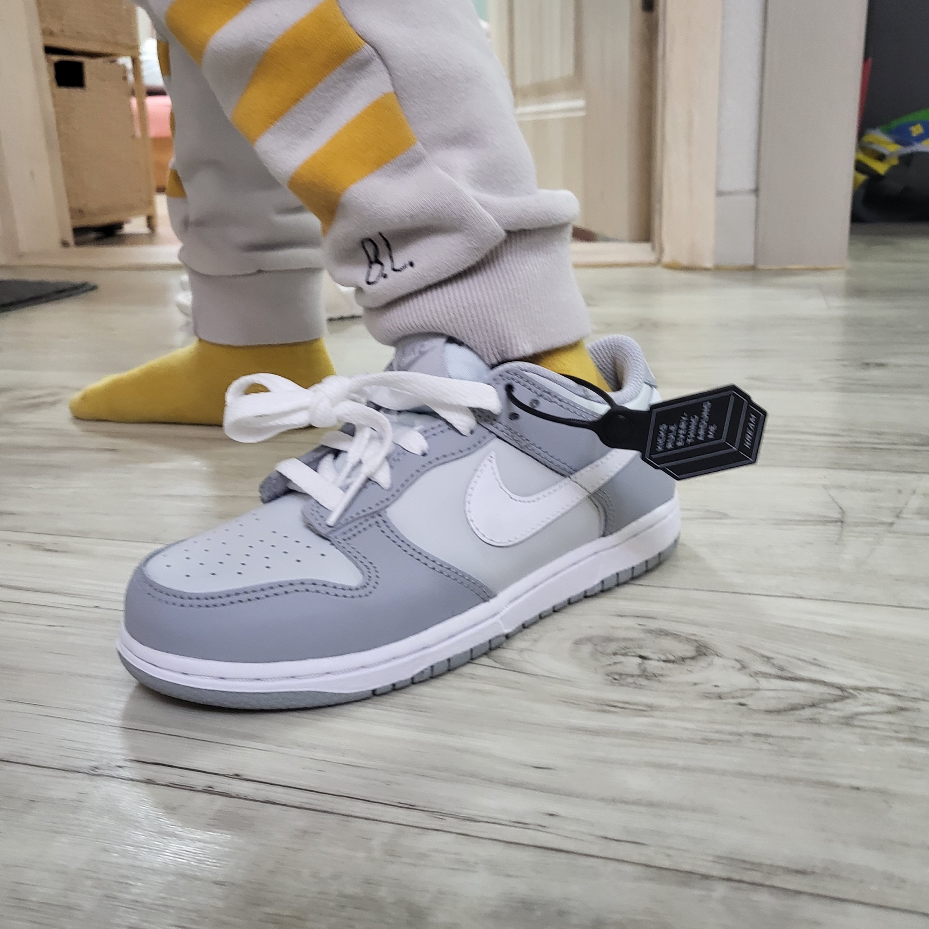 (PS) Nike Dunk Low Wolf Grey 착용 스타일 - 1