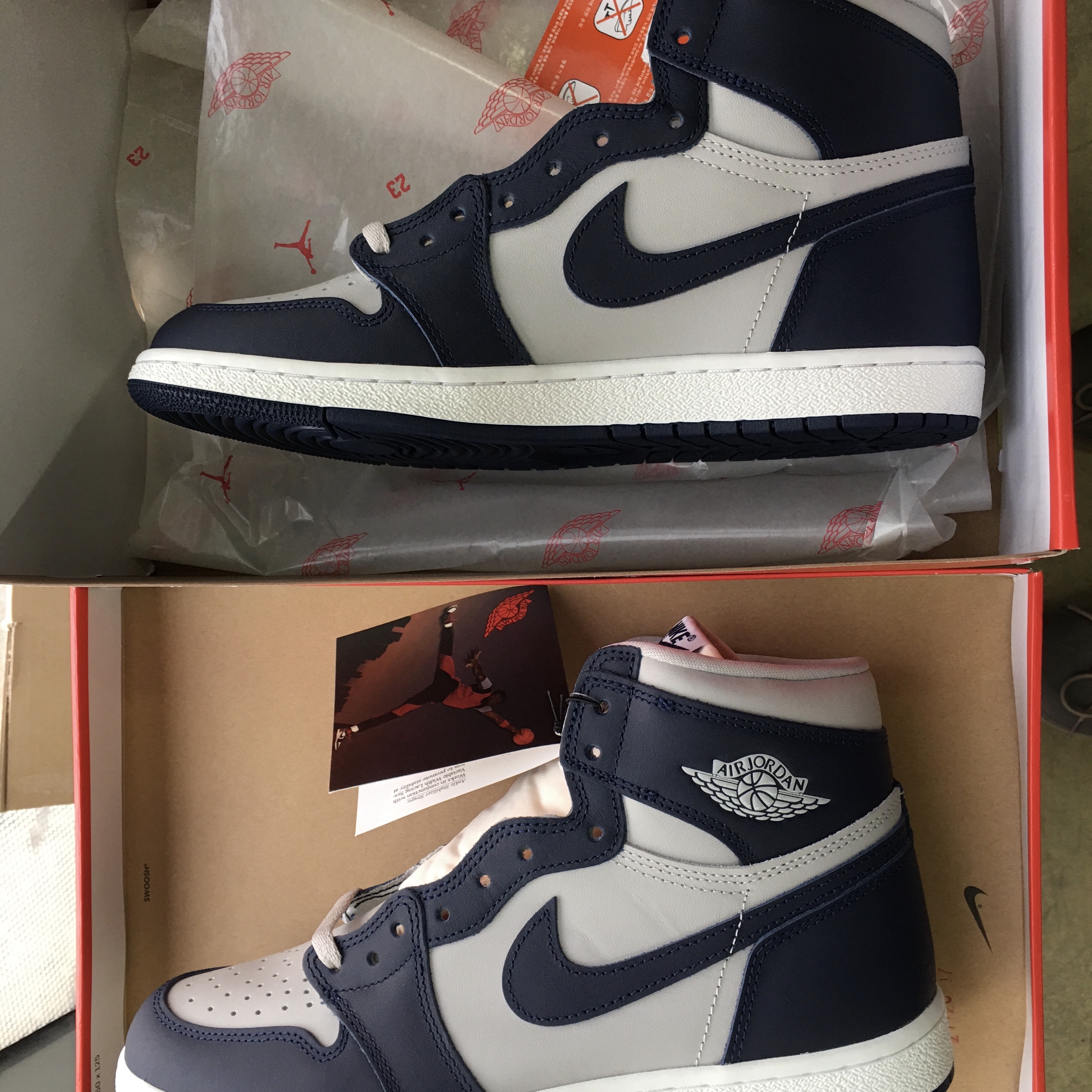 Jordan 1 High 85 College Navy 착용 스타일
