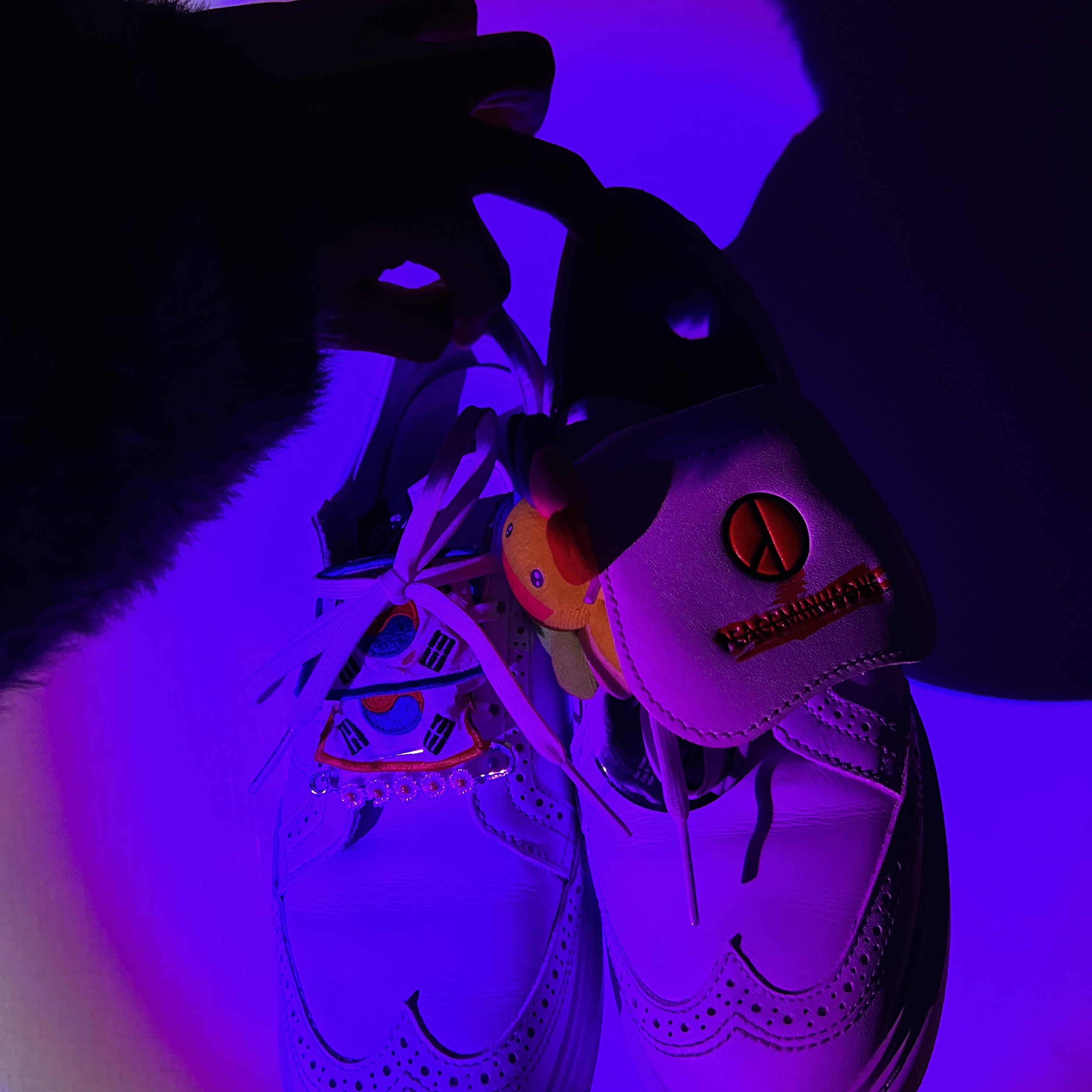 Nike x Peaceminusone Kwondo1 White 착용 스타일