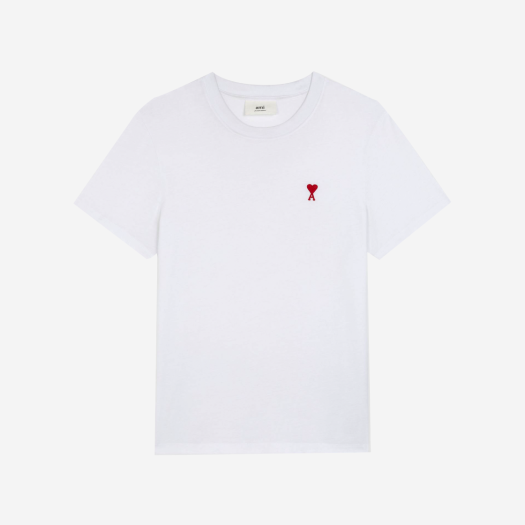 아미 스몰 하트 로고 티셔츠 화이트 - 22SS