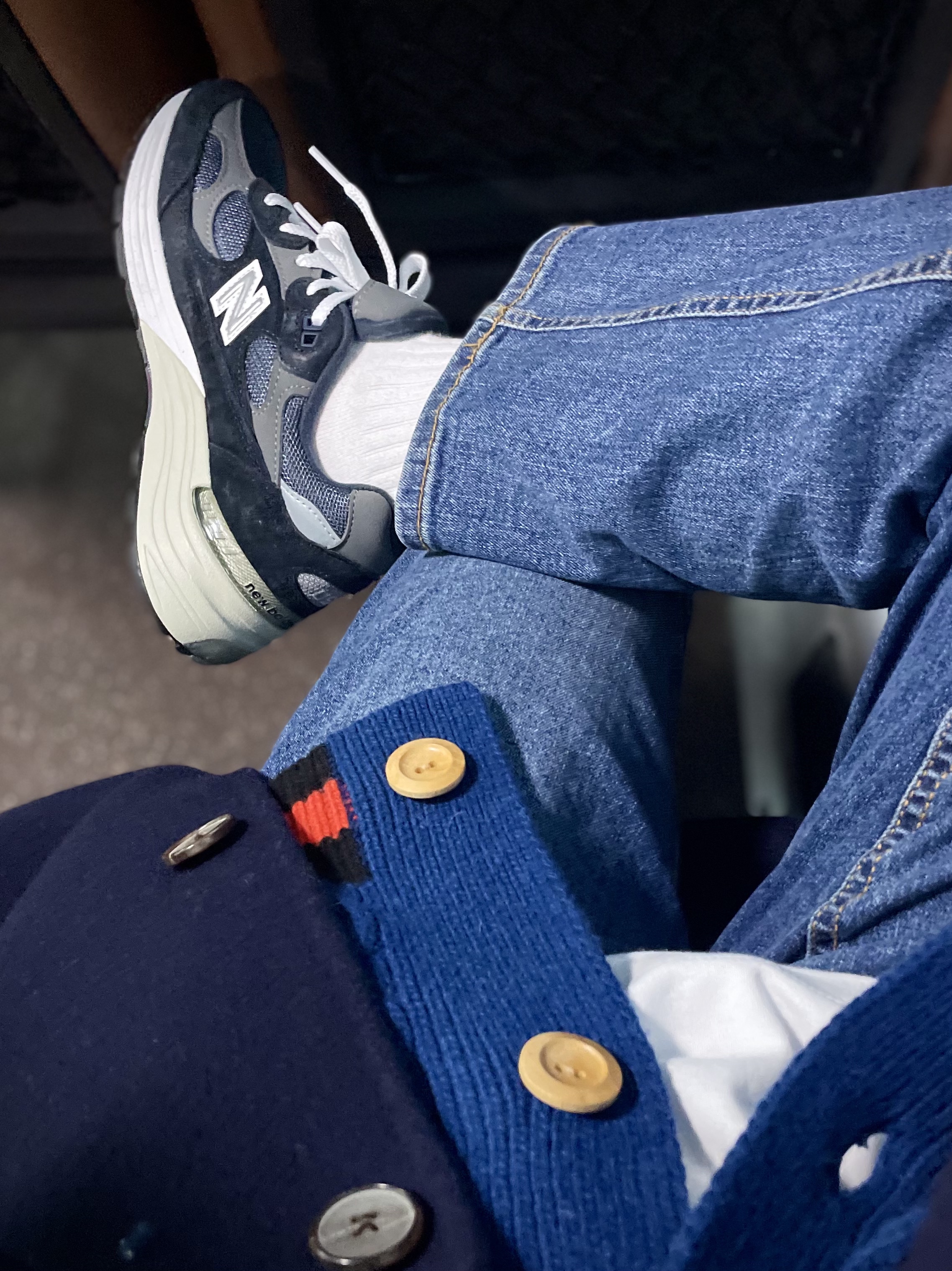 New Balance 992 Made in USA Navy 착용 스타일