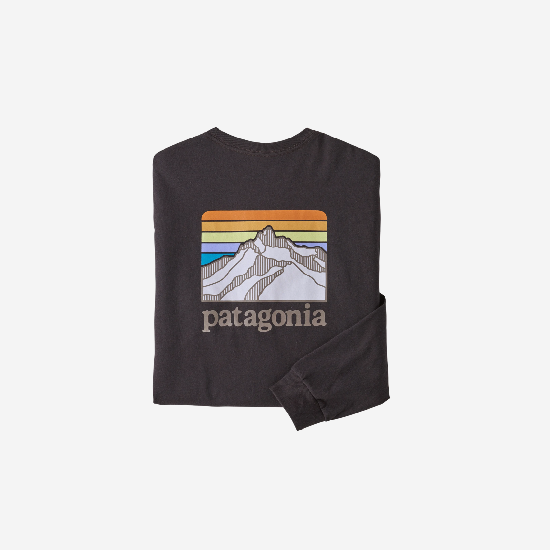 Patagonia Line Logo Ridge Responsibili-Tee L/S Basalt Brown 상세 이미지 1