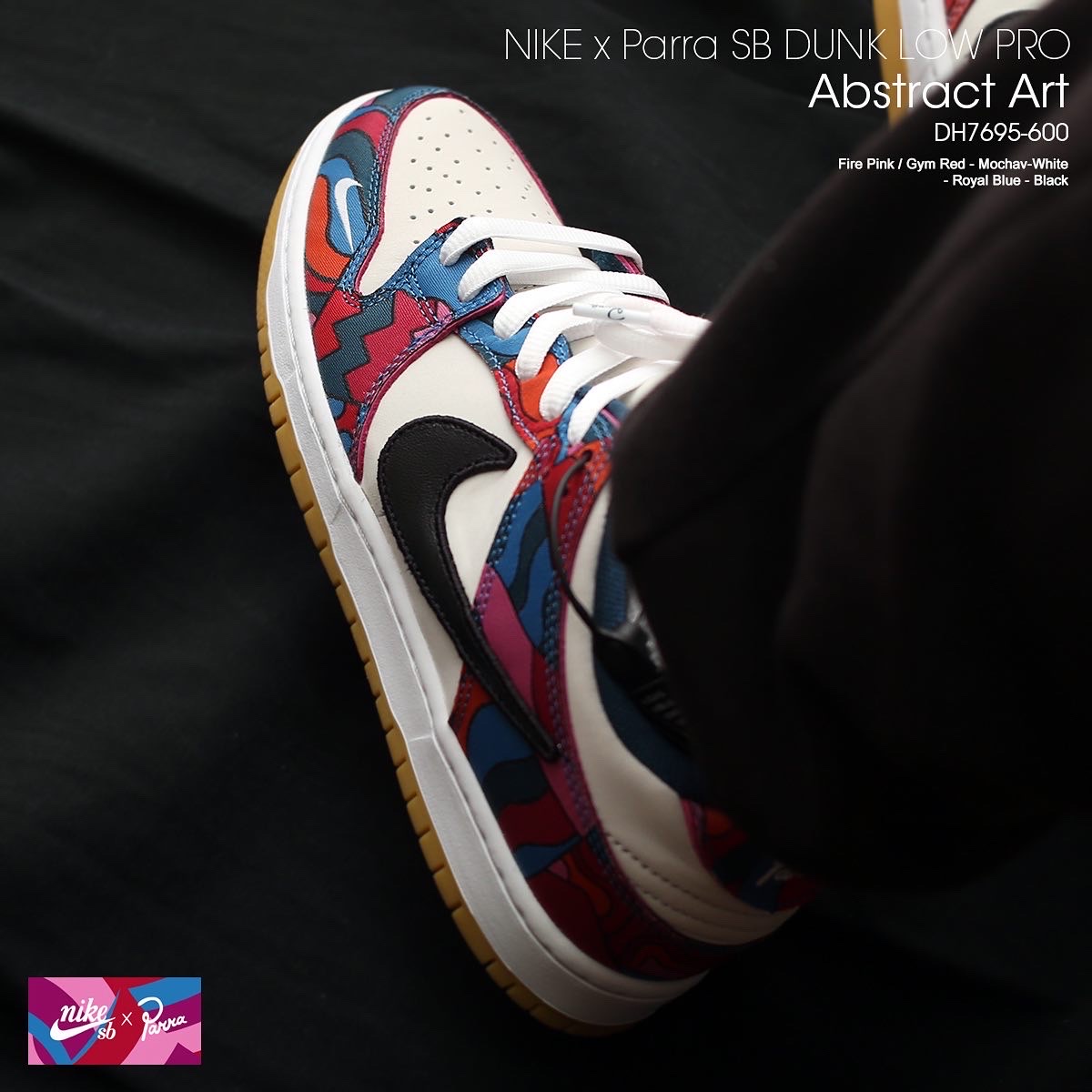 Nike x Parra SB Dunk Low Pro Abstract Art 착용 스타일 - 5