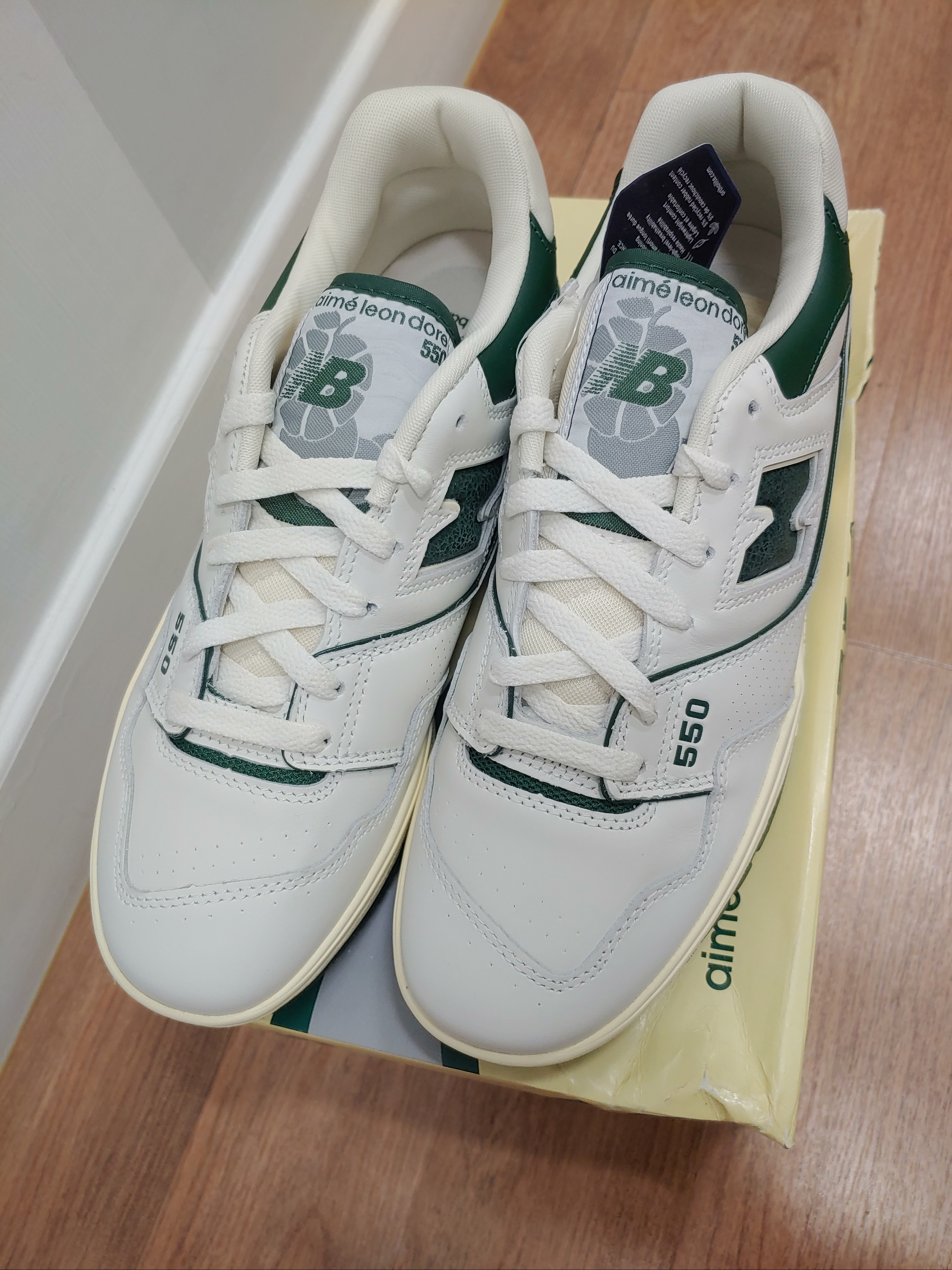 New Balance x Aime Leon Dore 550 Botanical Green 착용 스타일 - 2