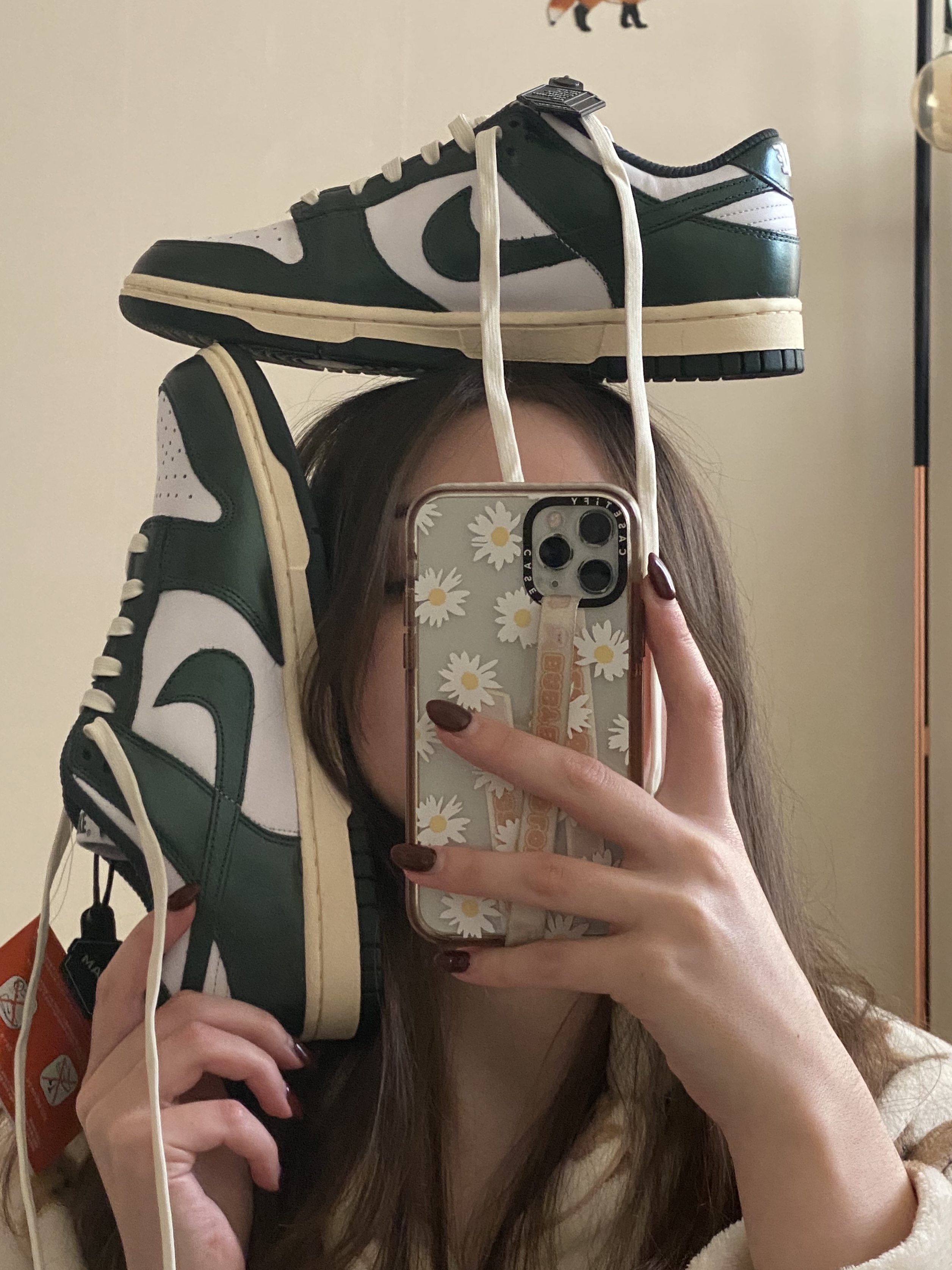 (W) Nike Dunk Low Vintage Green 착용 스타일