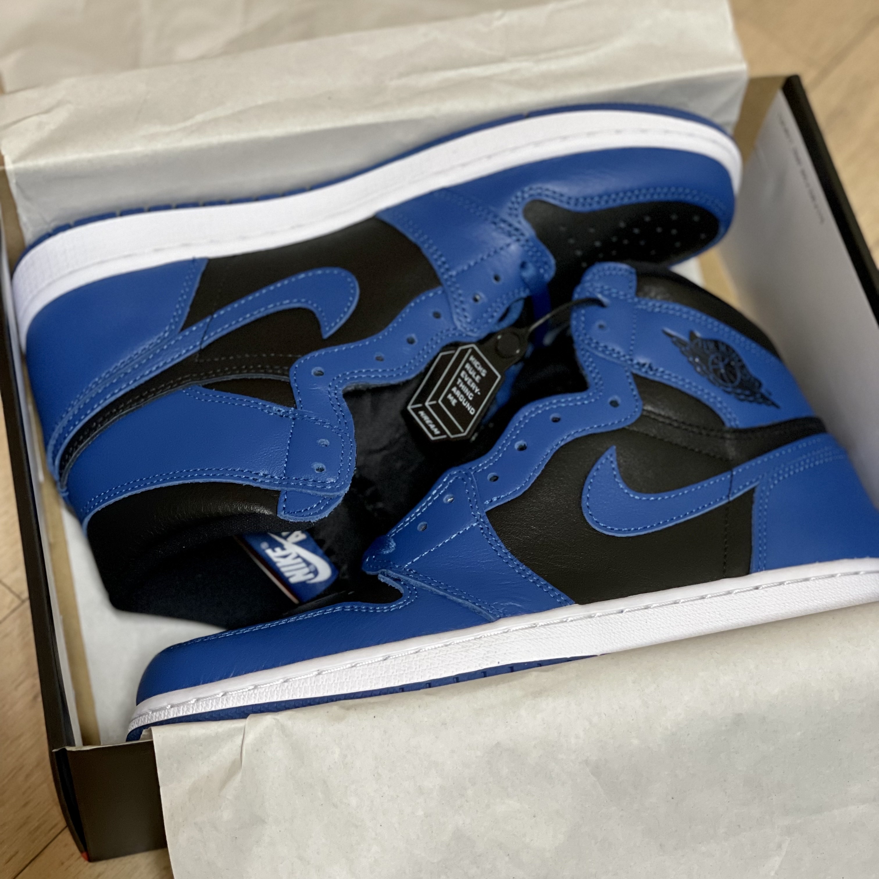 Jordan 1 Retro High OG Dark Marina Blue, (GS) Jordan 1 Retro High OG Dark Marina Blue 착용 스타일 - 1