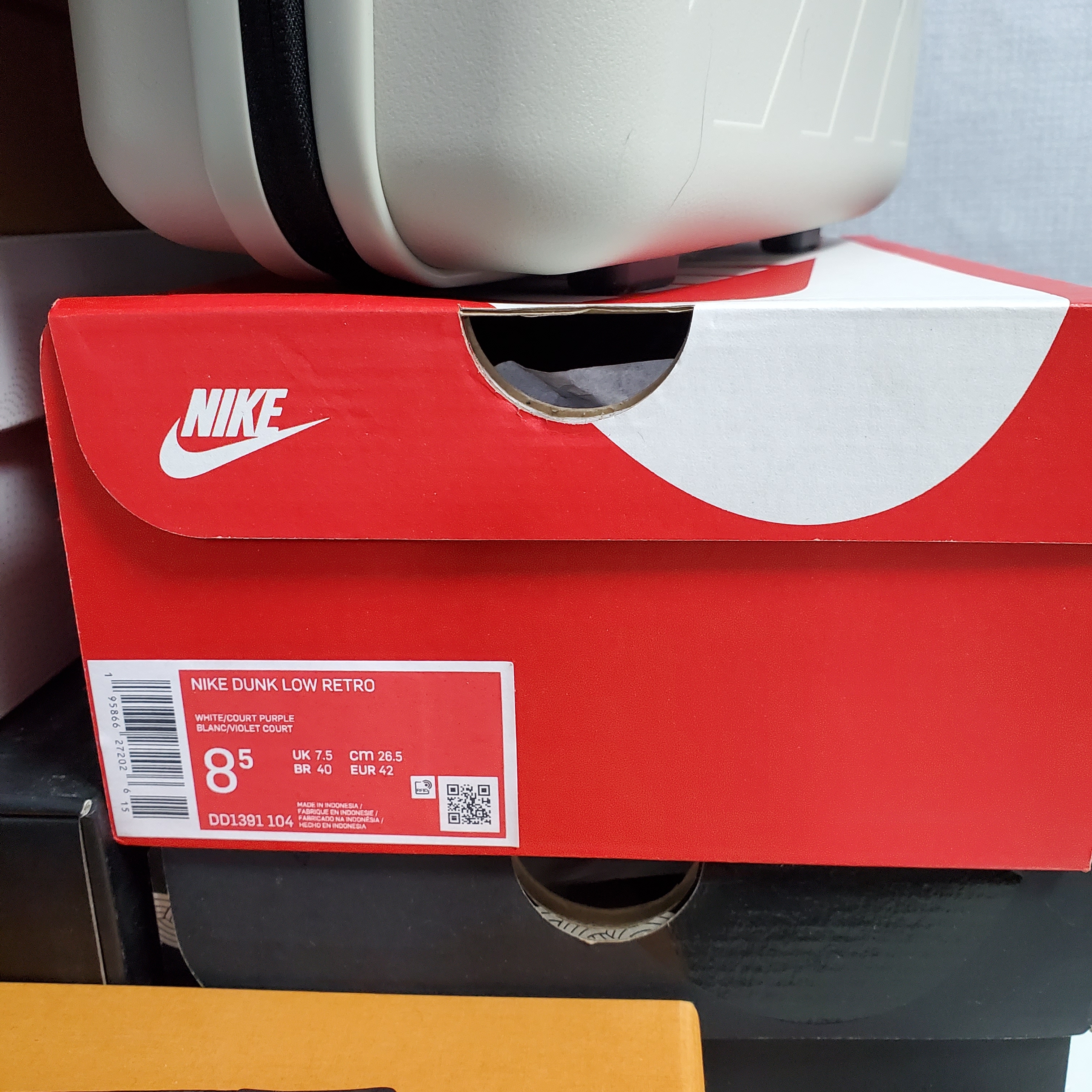 Nike Dunk Low Retro Championship Court Purple 착용 스타일 - 2